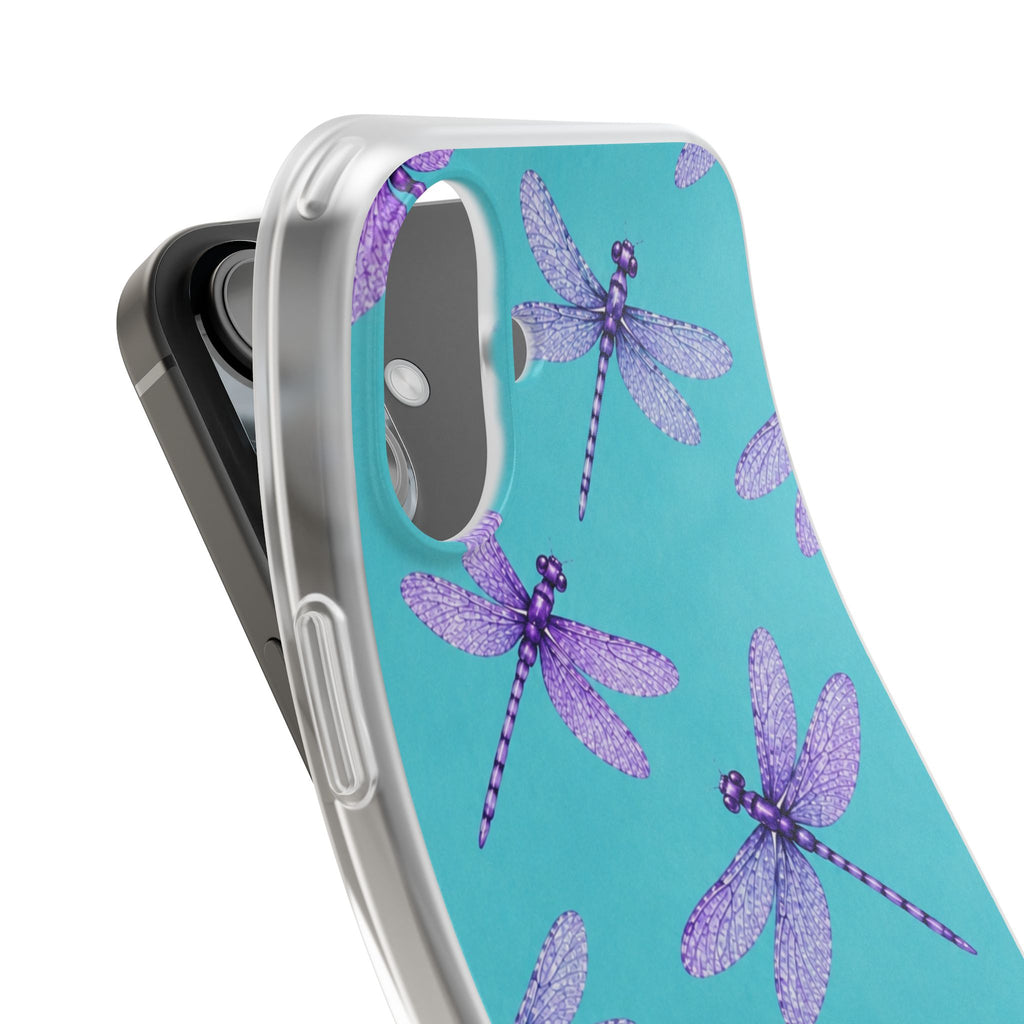 Turquoise Dragonfly Dreams – Flexi iPhone & Samsung Phone Case