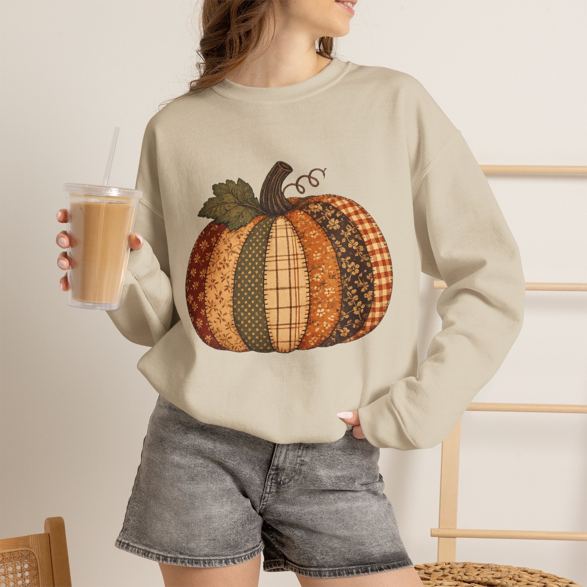 Patchwork Pumpkin – Sweatshirt