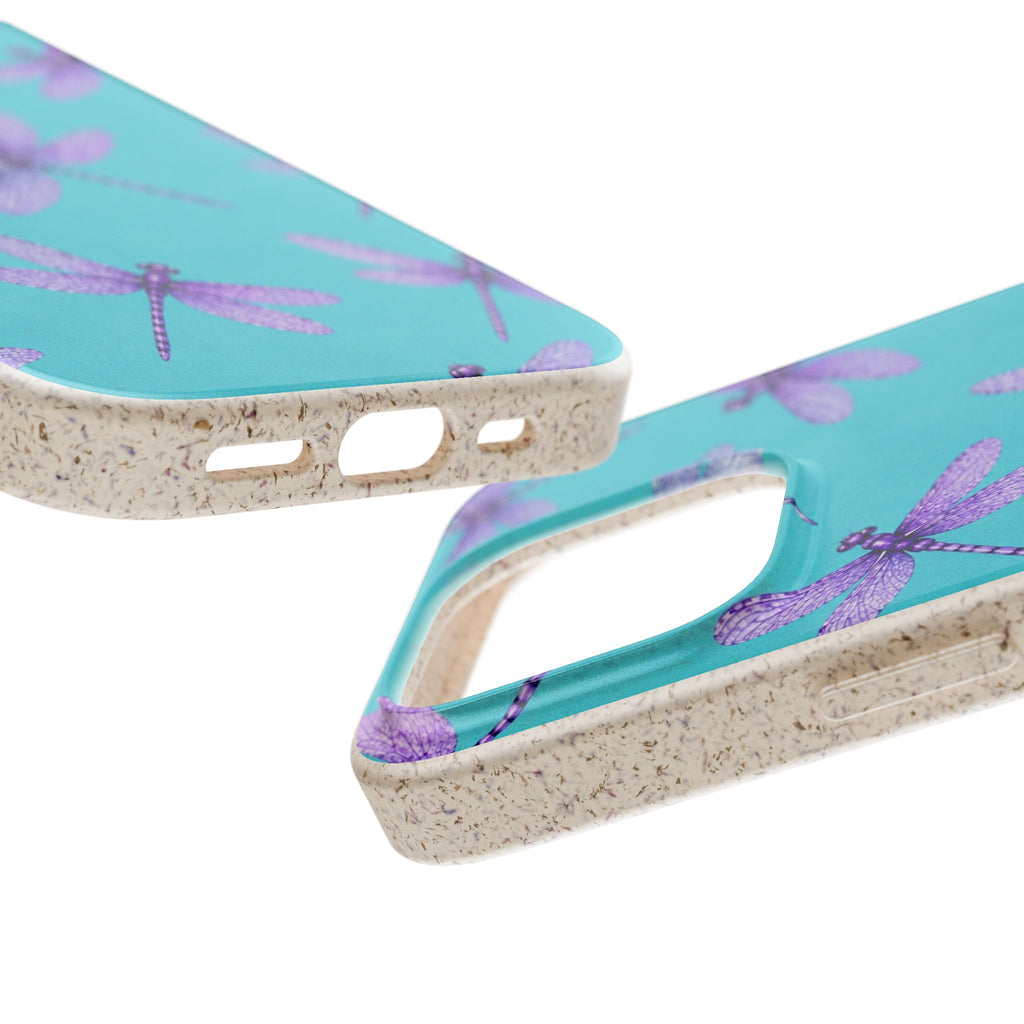 Turquoise Dragonfly Dreams — Eco-Friendly Biodegradable Phone Case