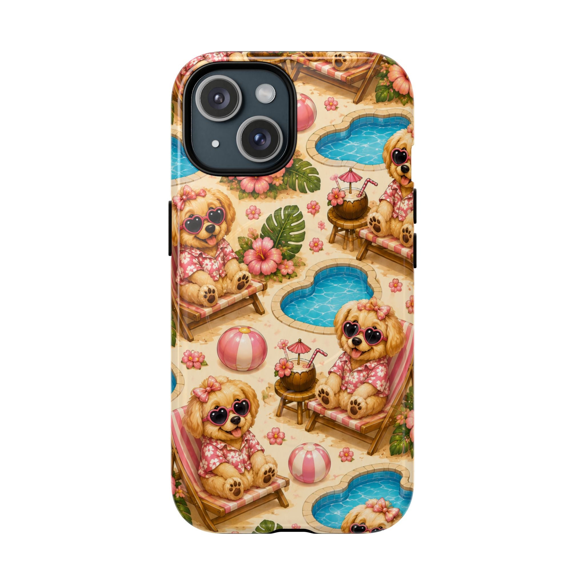 Poolside Puppies-Magnetic Tough Phone Case