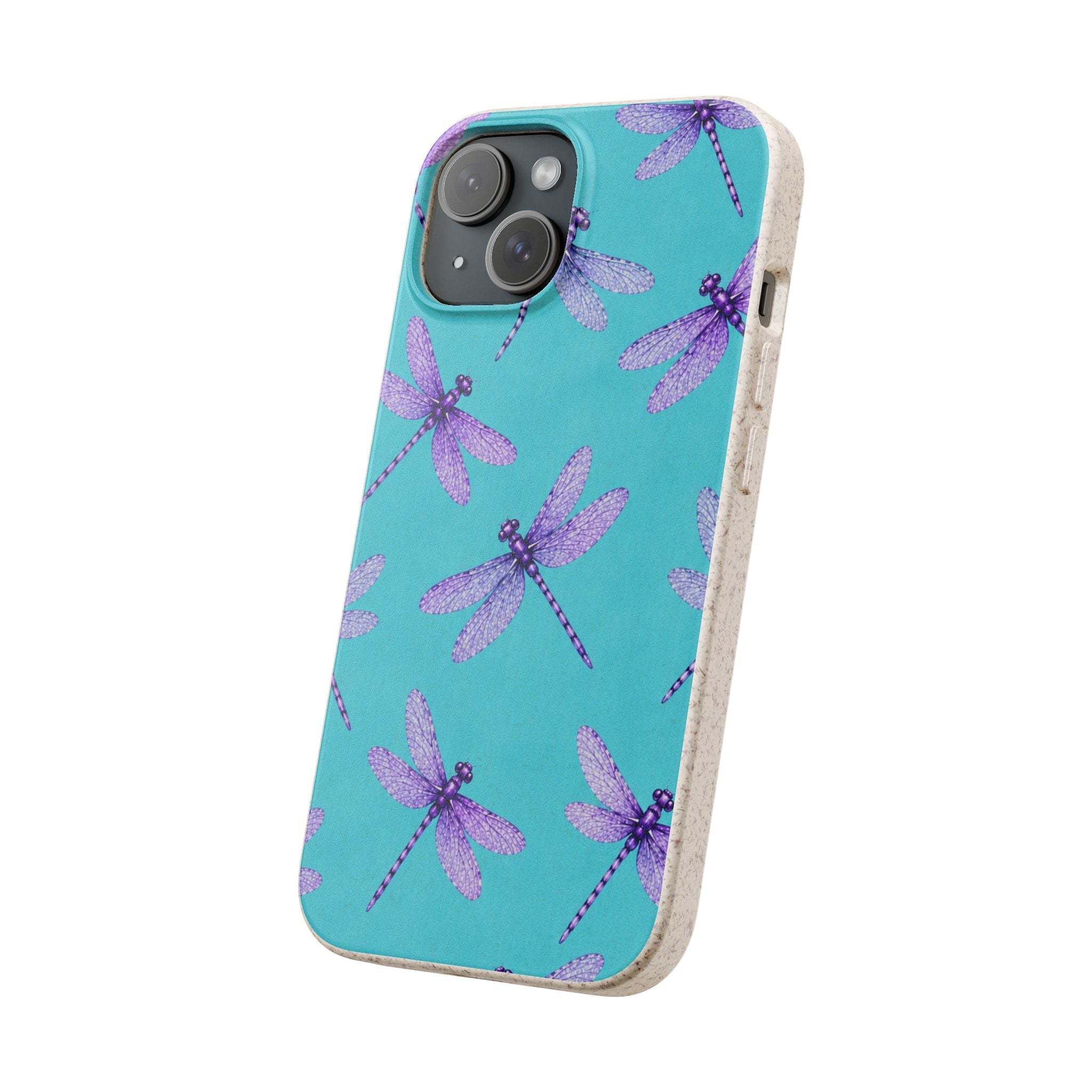 Turquoise Dragonfly Dreams — Eco-Friendly Biodegradable Phone Case
