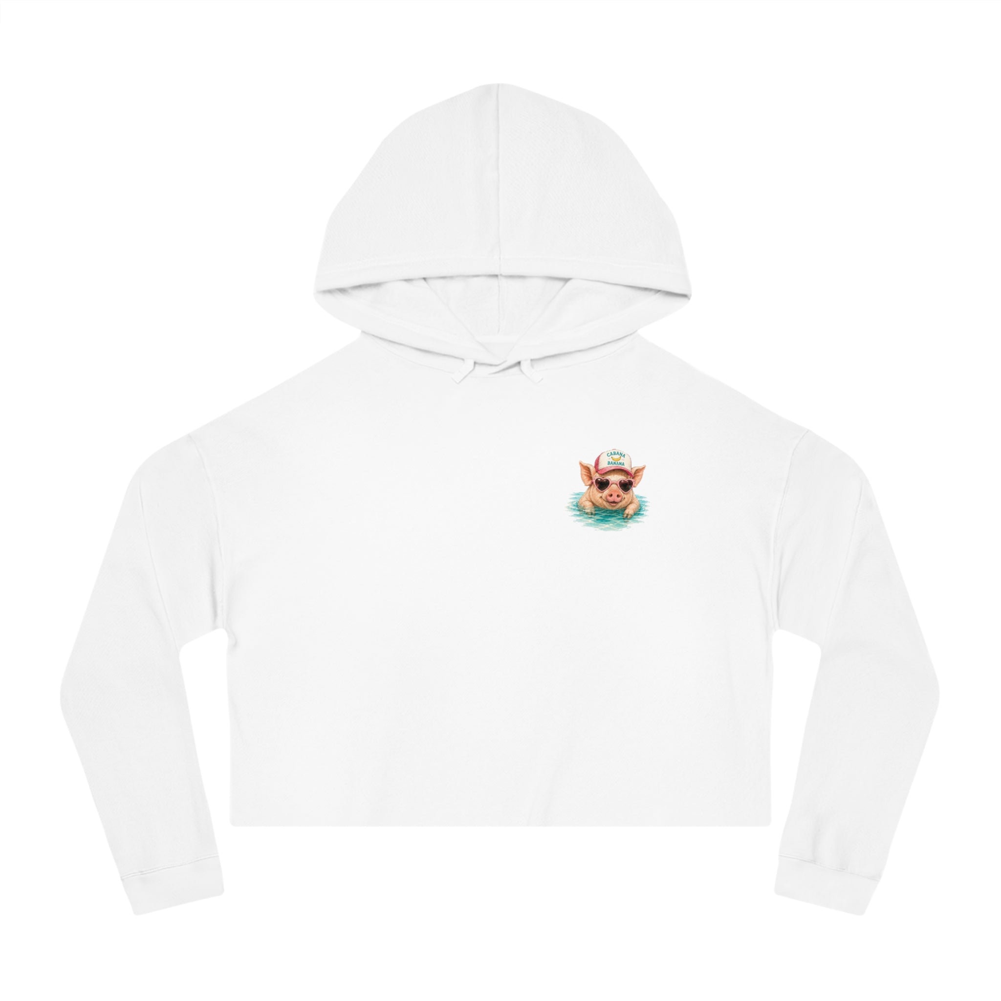 Bahamas Pig Swim Club Cropped Hoodie