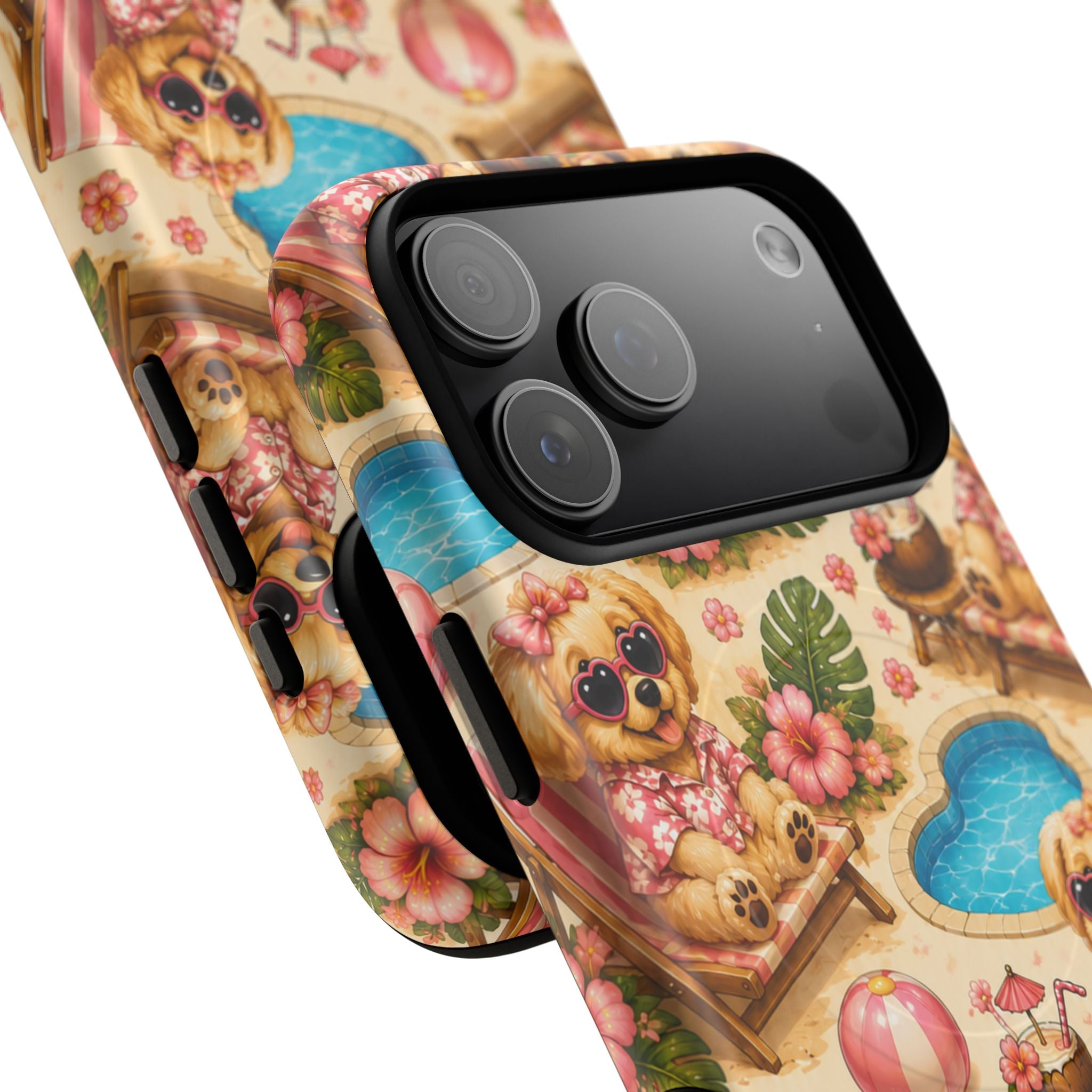 Poolside Puppies-Magnetic Tough Phone Case