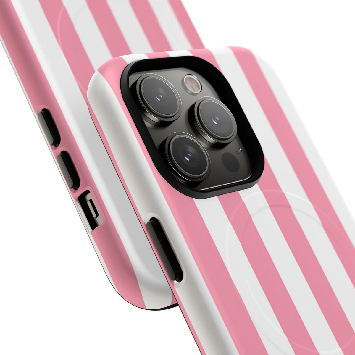 Personalized Pink Cabana Stripe – Tough Magnetic Phone Case
