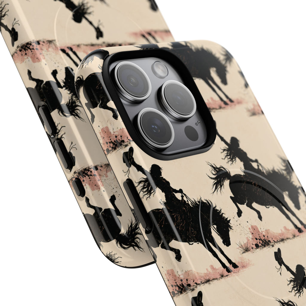 Cowgirl Silhouette Tough Magnetic Phone Case