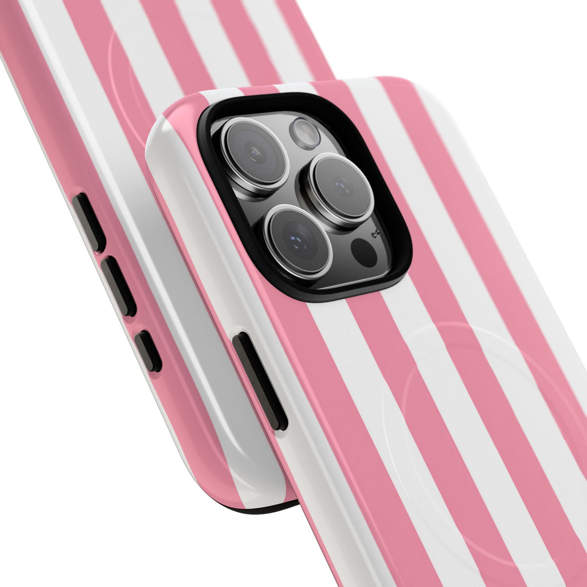 Personalized Pink Cabana Stripe – Tough Magnetic Phone Case