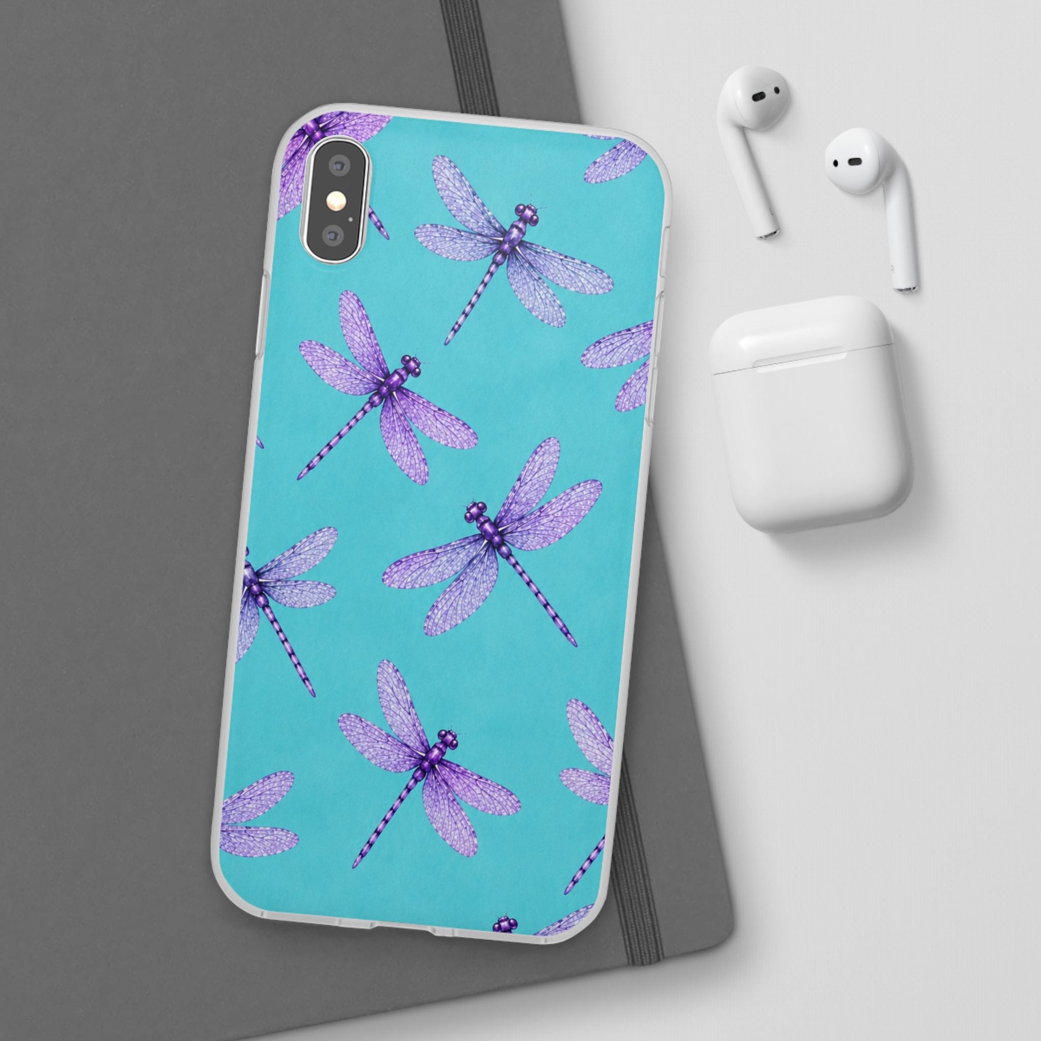 Turquoise Dragonfly Dreams – Flexi iPhone & Samsung Phone Case