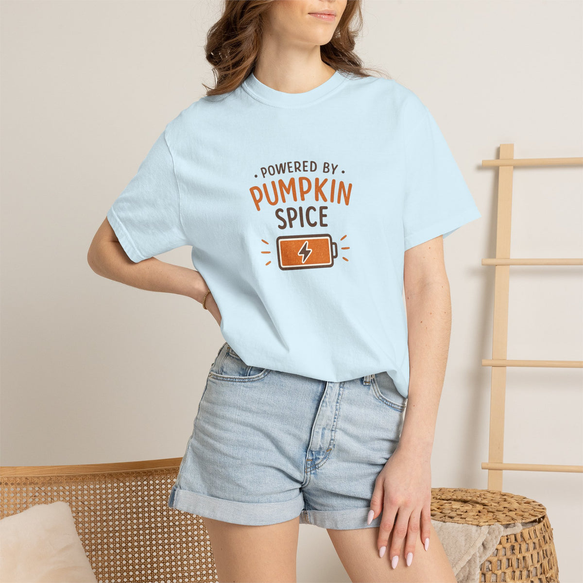 Powered by Pumpkin Spice – Comfort Colors® Tee