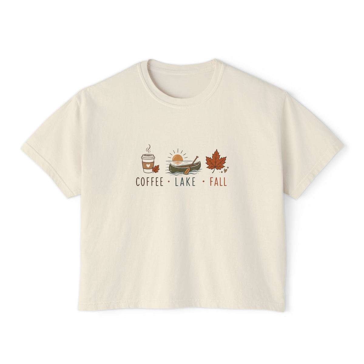 Coffee • Lake • Fall – Boxy Tee