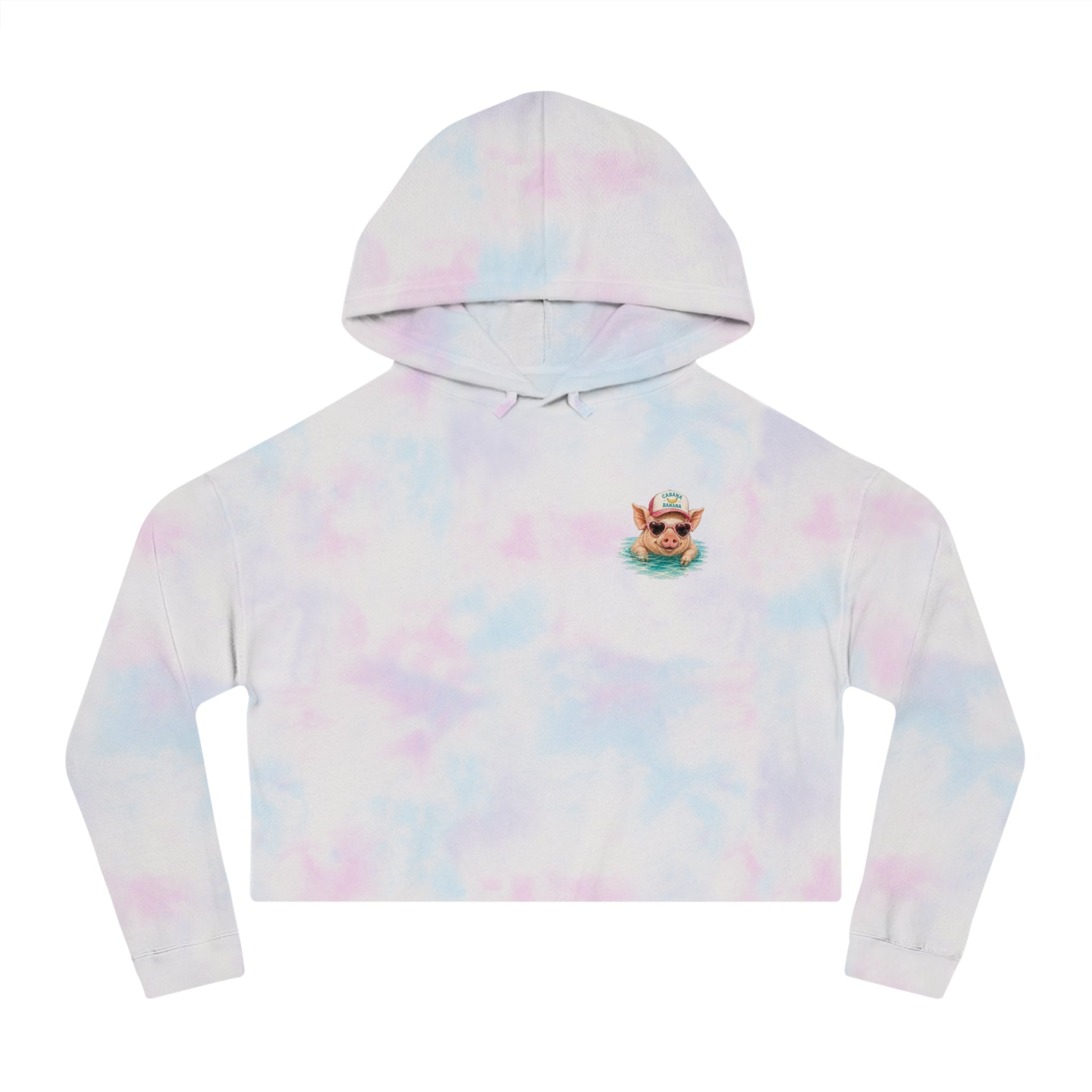 Bahamas Pig Swim Club Cropped Hoodie