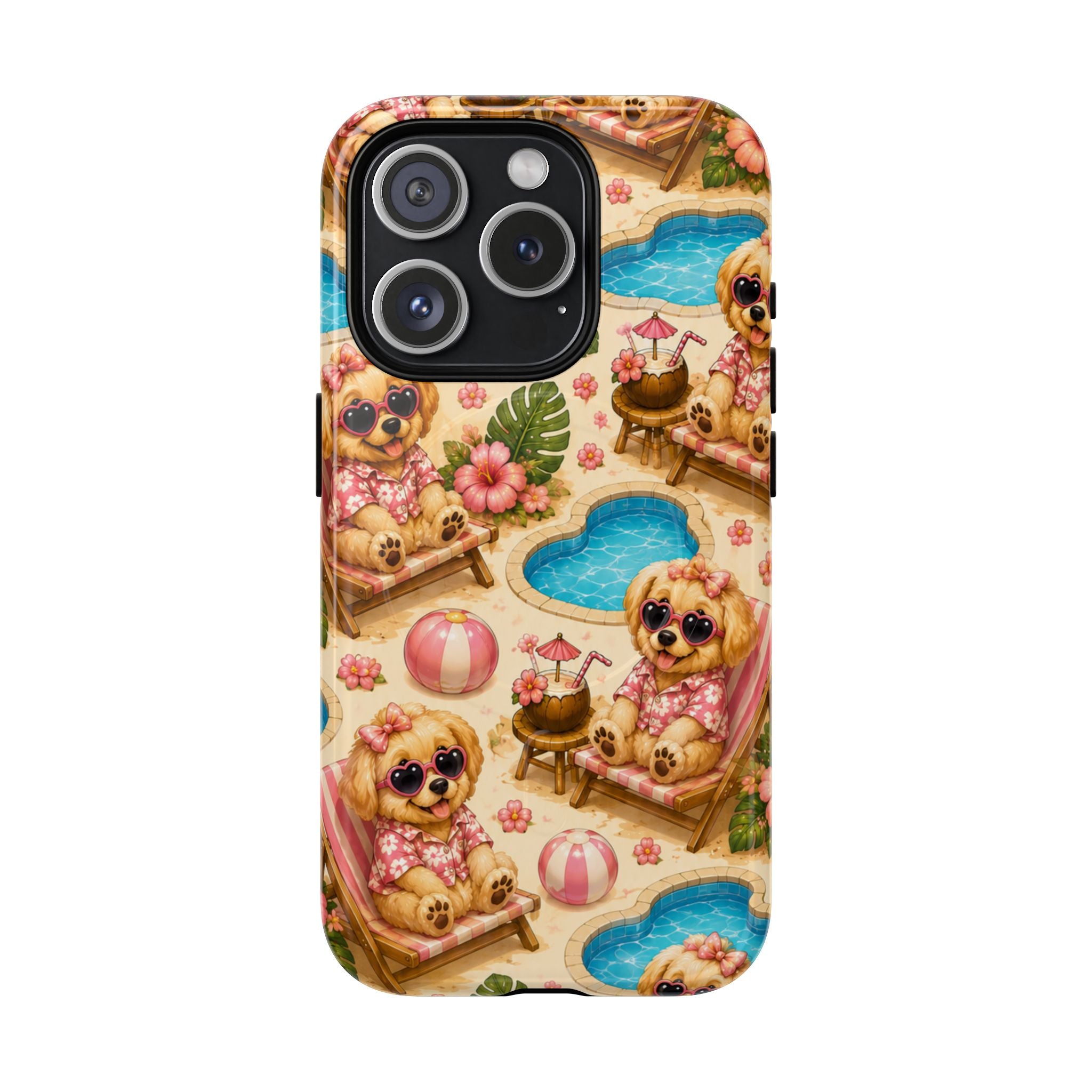 Poolside Puppies-Magnetic Tough Phone Case