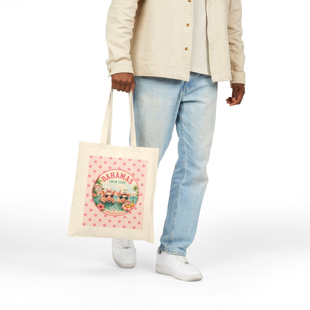Bahamas Pig Swim Club-Canvas Tote