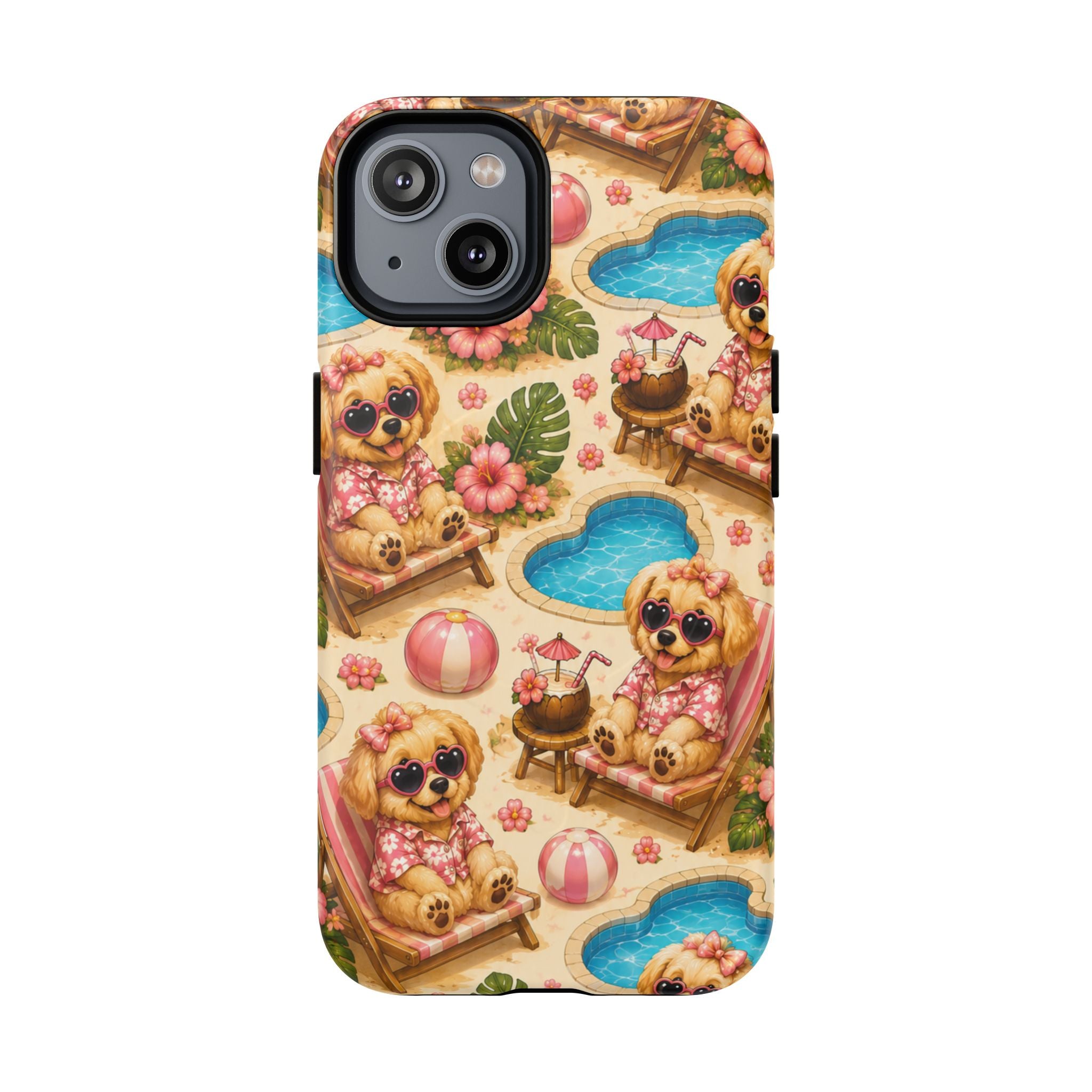 Poolside Puppies-Magnetic Tough Phone Case