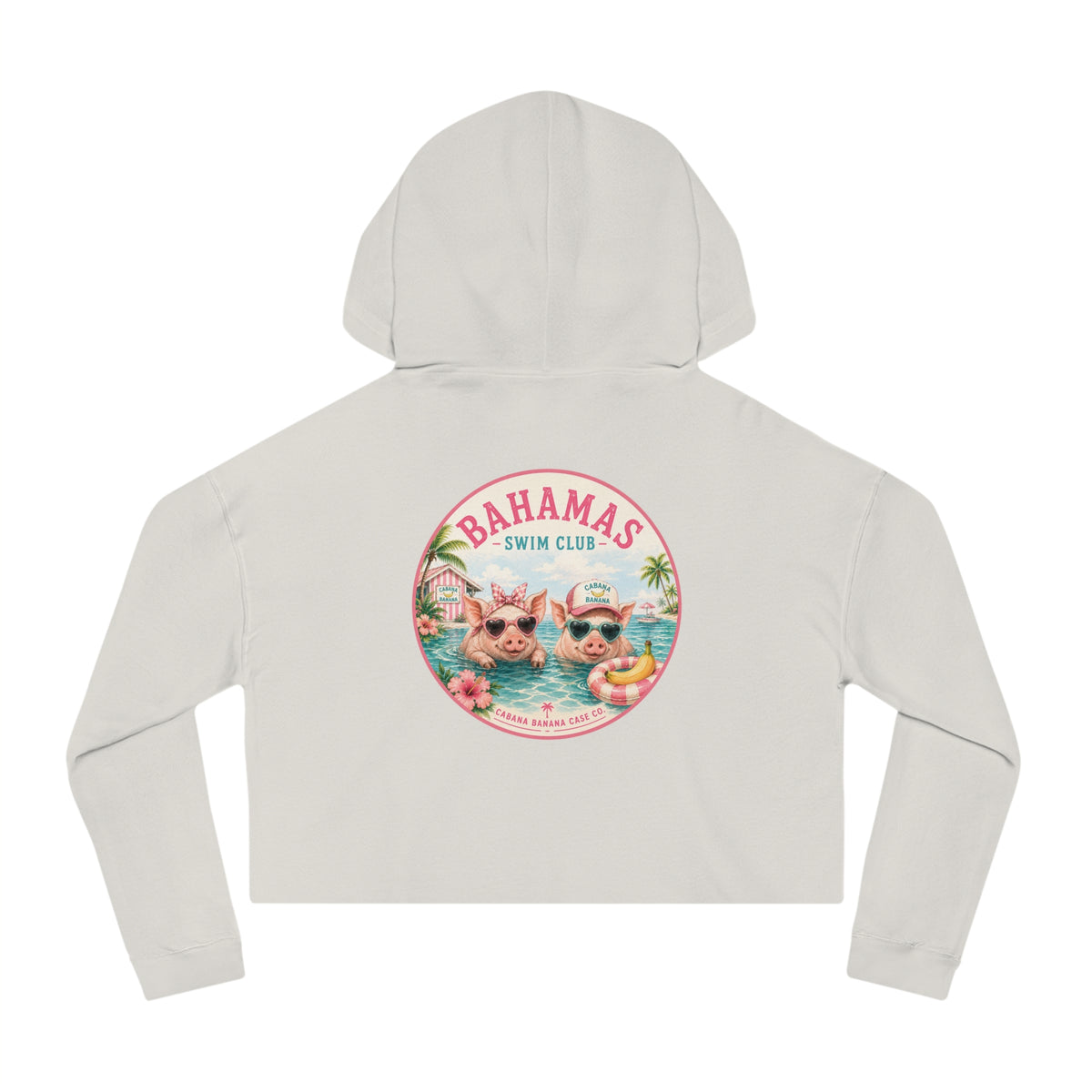 Bahamas Pig Swim Club Cropped Hoodie