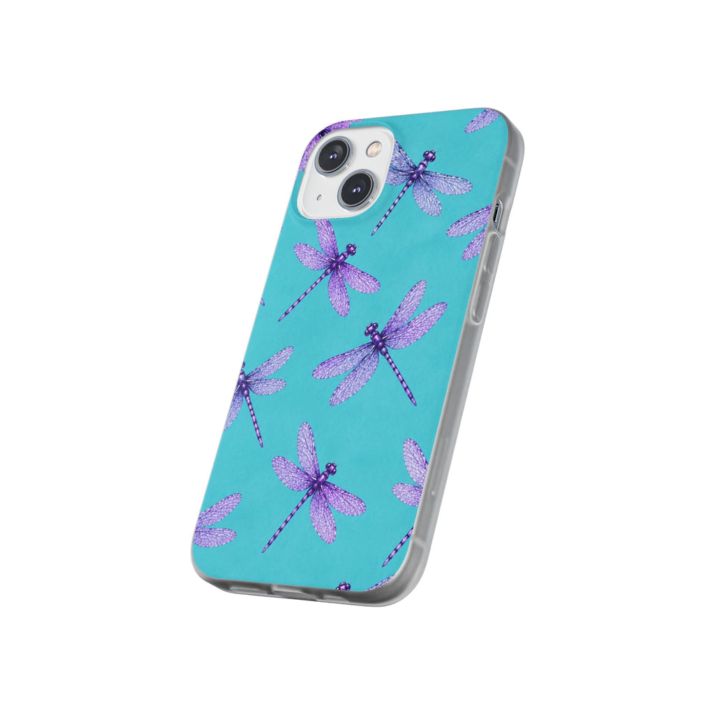 Turquoise Dragonfly Dreams – Flexi iPhone & Samsung Phone Case