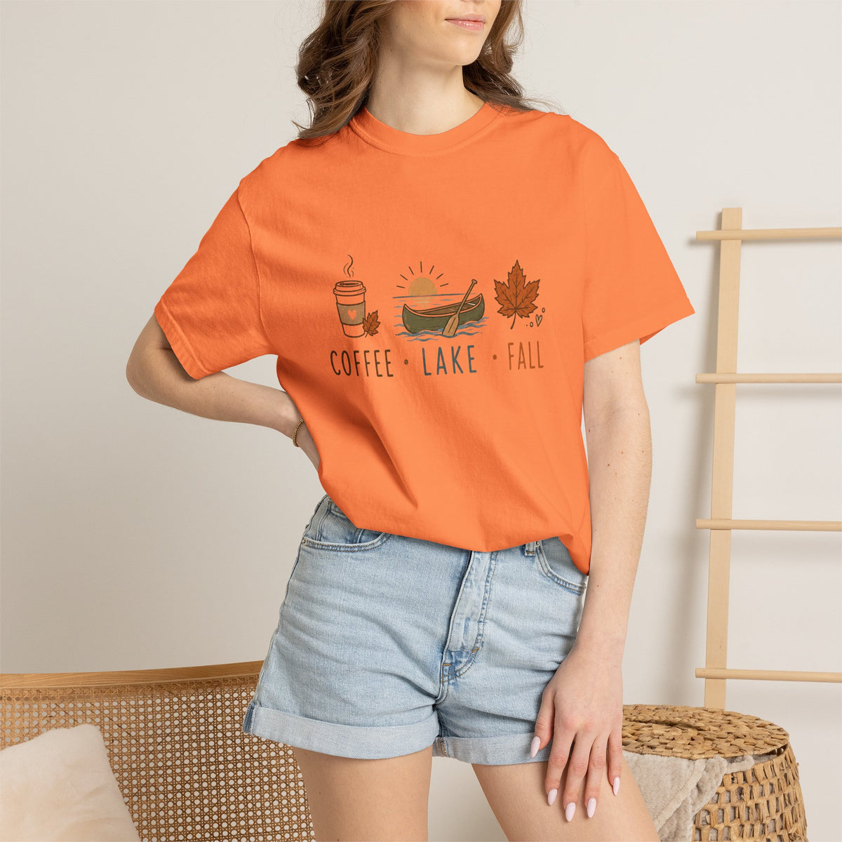 Coffee • Lake • Fall –T-Shirt