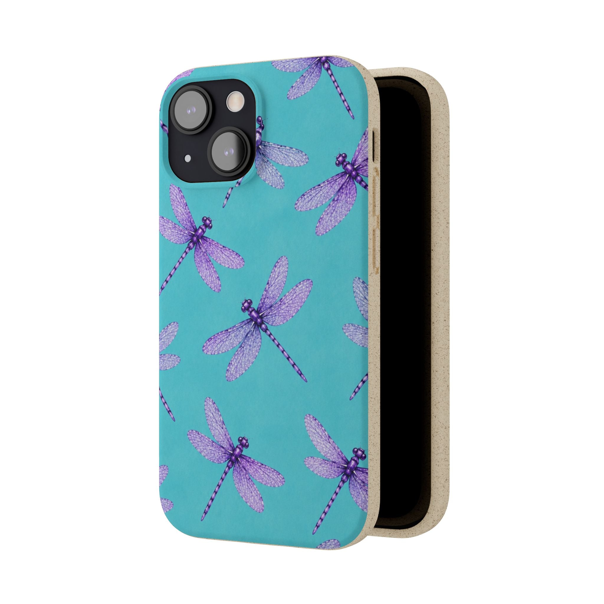 Turquoise Dragonfly Dreams — Eco-Friendly Biodegradable Phone Case