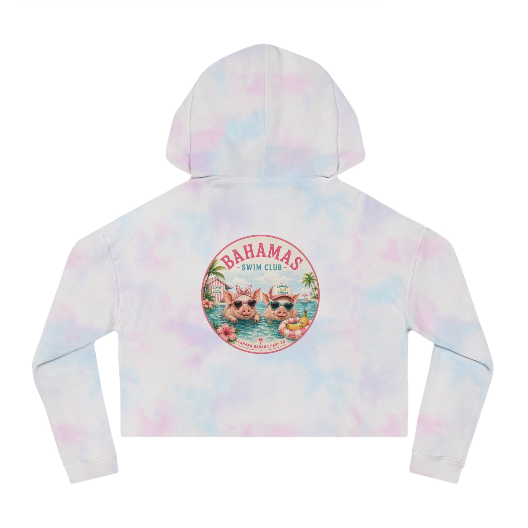 Bahamas Pig Swim Club Cropped Hoodie