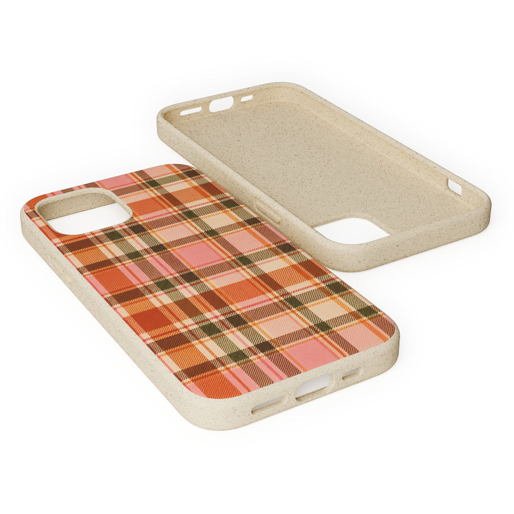 Hello Fall Plaid- Eco-Friendly Biodegradable Phone Case