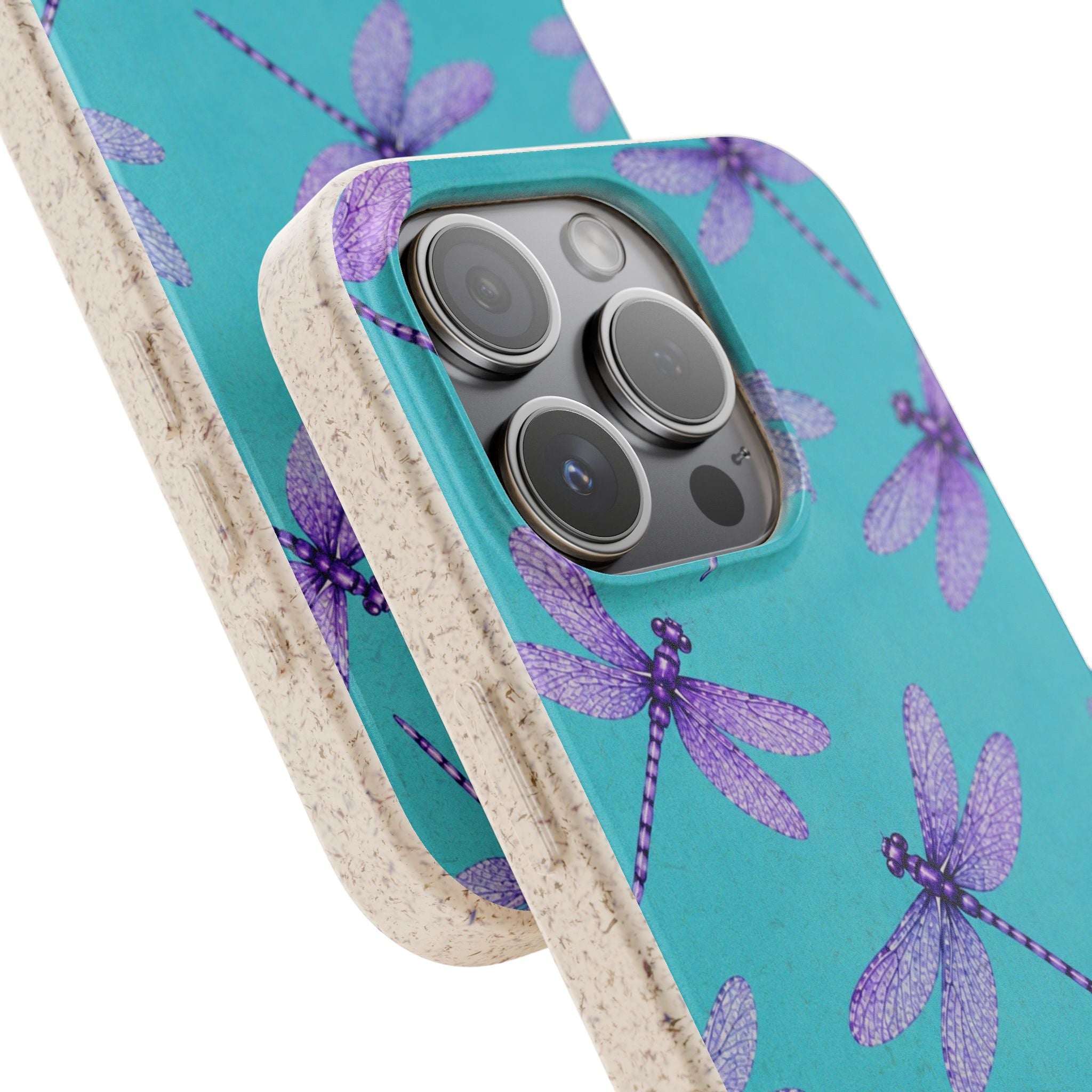 Turquoise Dragonfly Dreams — Eco-Friendly Biodegradable Phone Case
