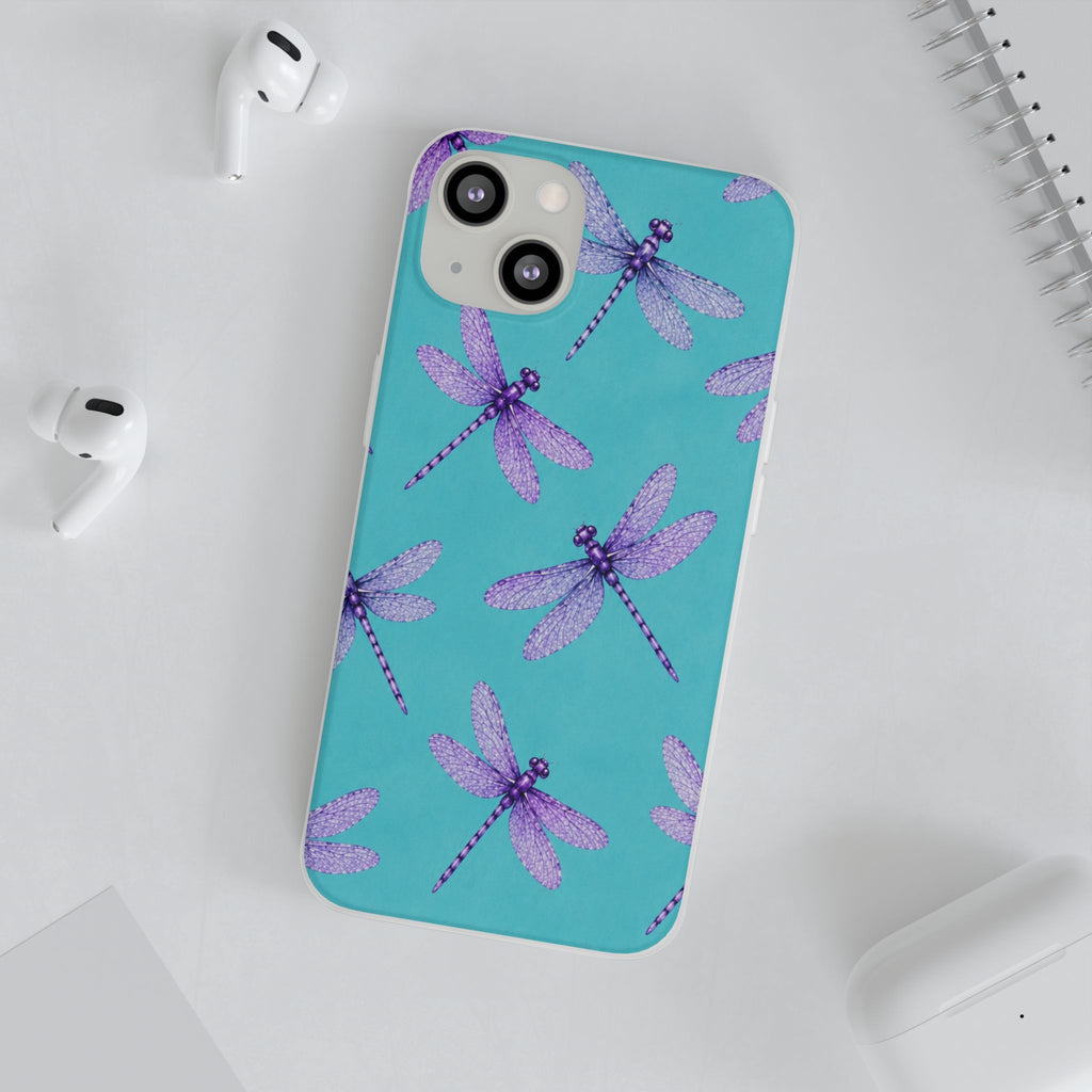 Turquoise Dragonfly Dreams – Flexi iPhone & Samsung Phone Case
