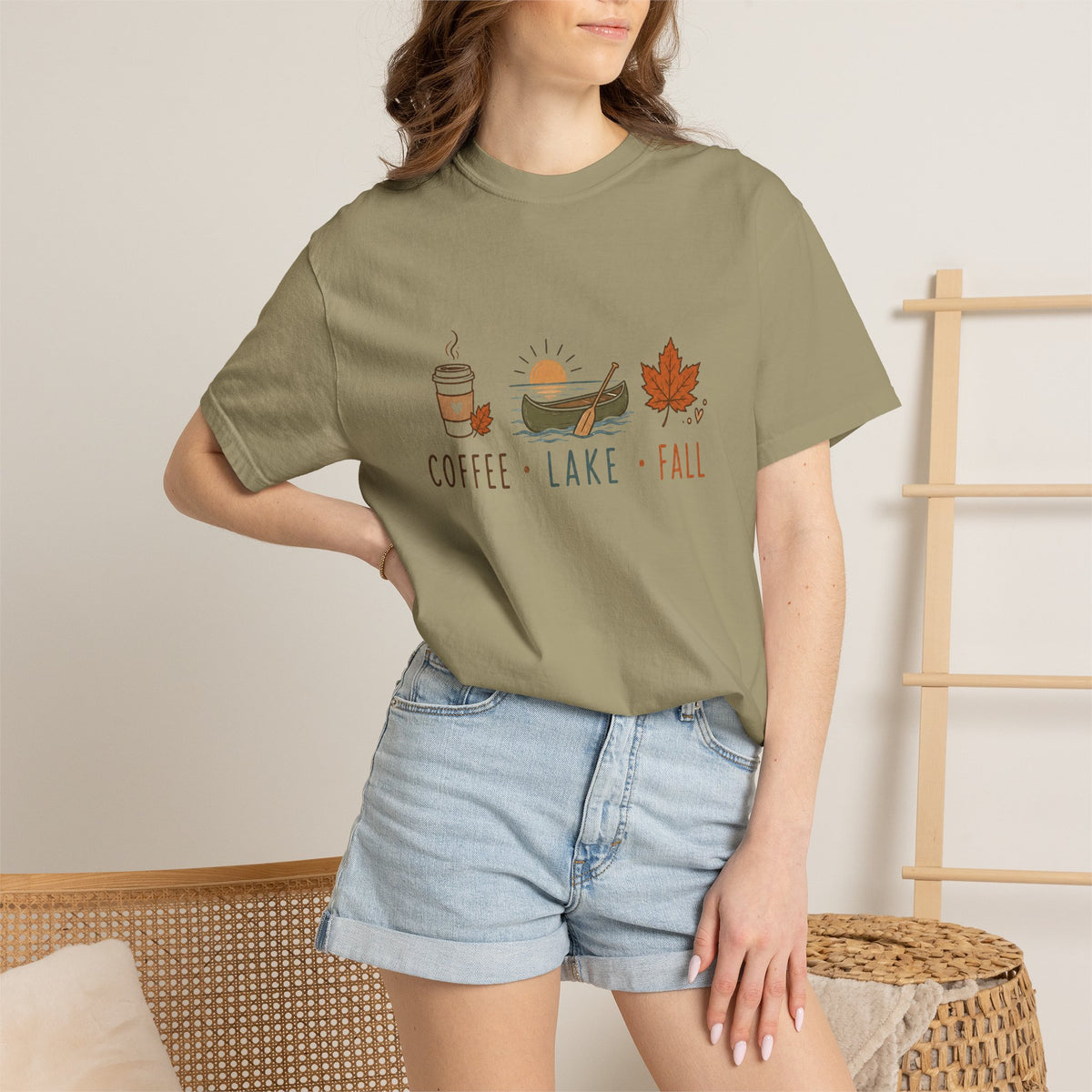 Coffee • Lake • Fall –T-Shirt