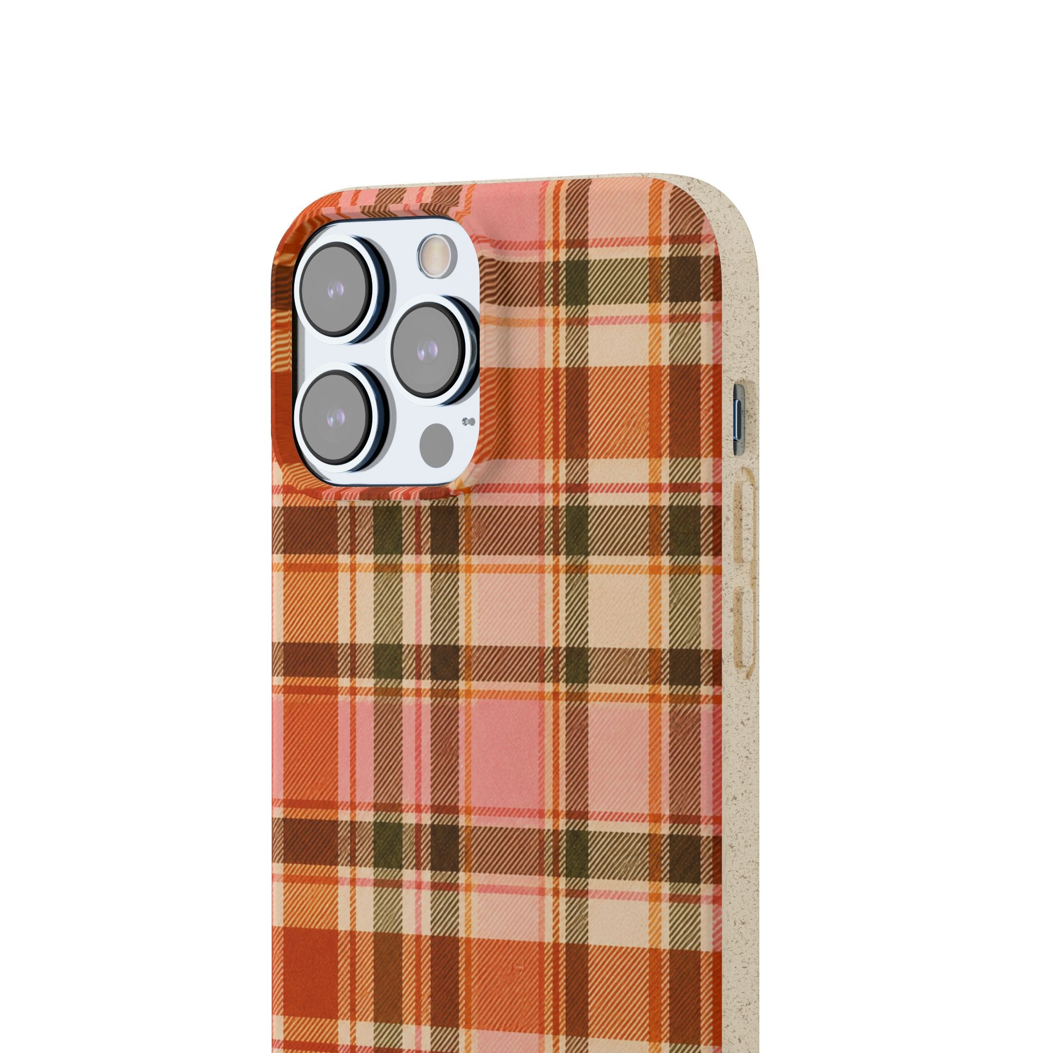 Hello Fall Plaid- Eco-Friendly Biodegradable Phone Case