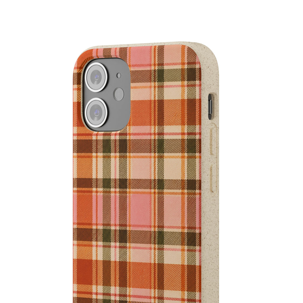 Hello Fall Plaid- Eco-Friendly Biodegradable Phone Case