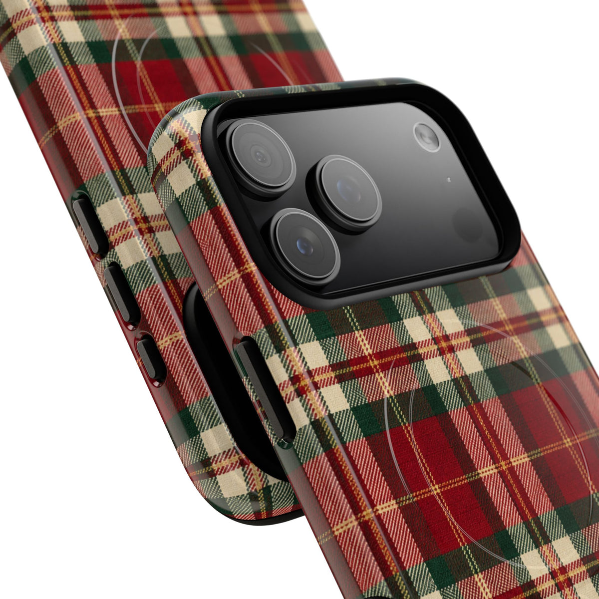 Christmas at the Cabana Plaid -Tough Magnetic Phone Case