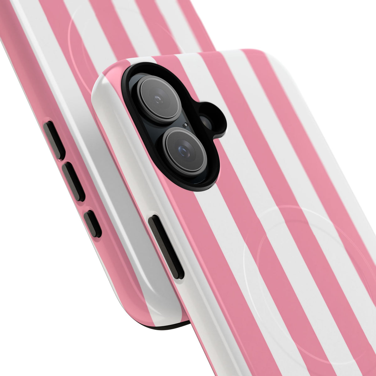 Personalized Pink Cabana Stripe – Tough Magnetic Phone Case