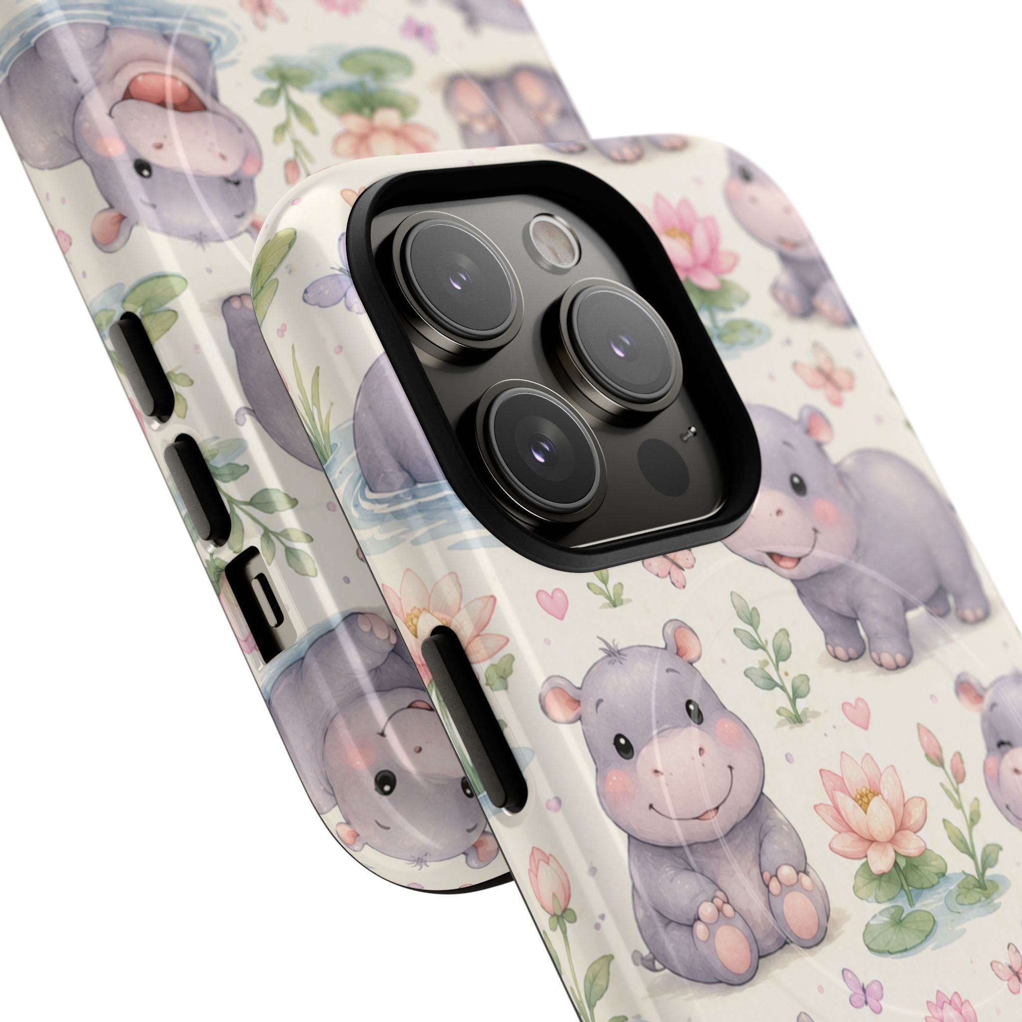 Hippo in Paradise- Tough Magnetic Phone Case