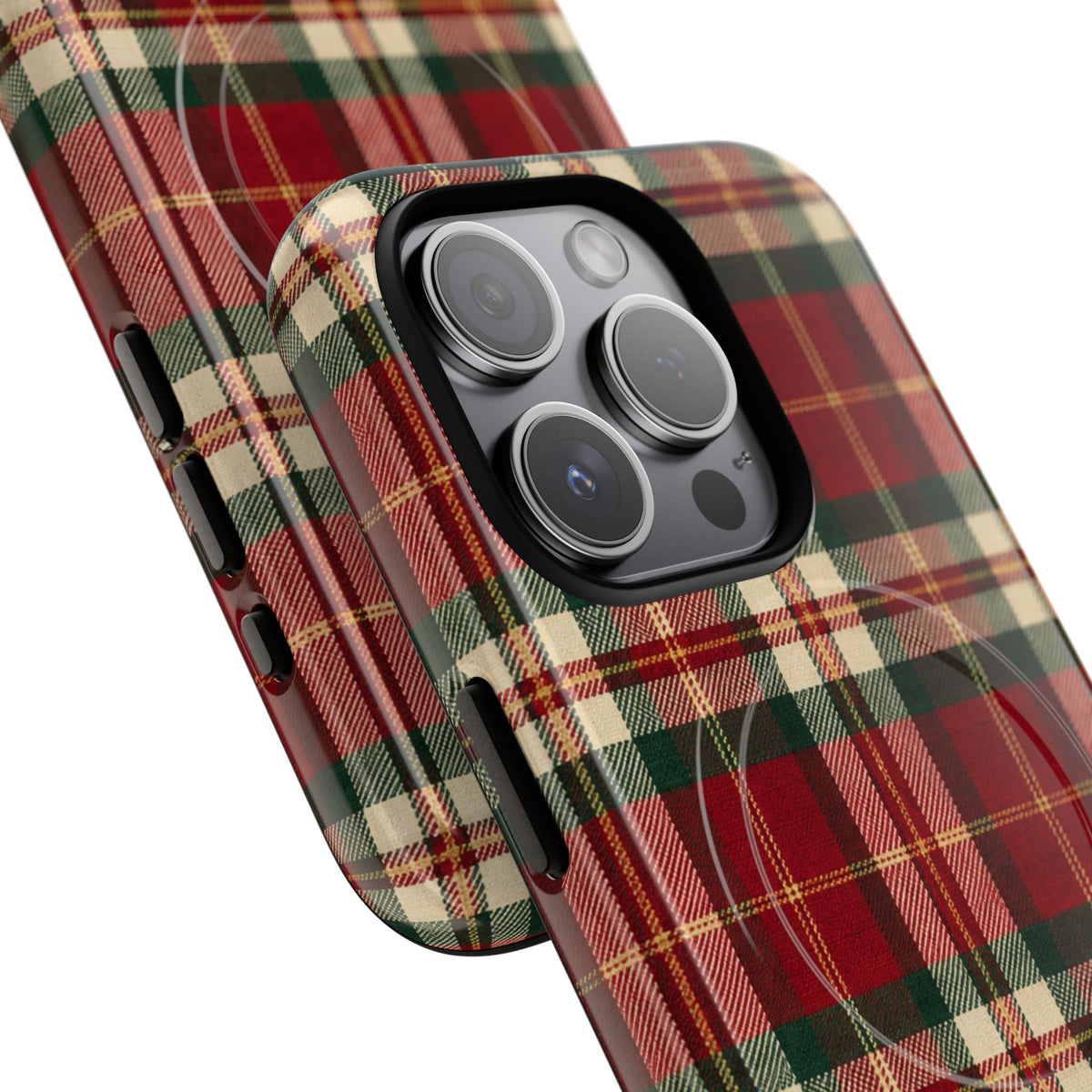 Christmas at the Cabana Plaid -Tough Magnetic Phone Case