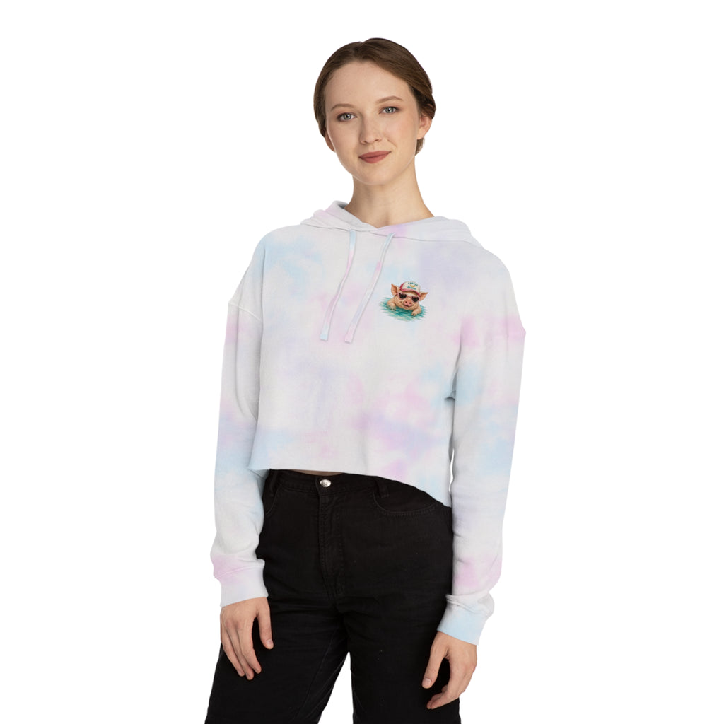 Bahamas Pig Swim Club Cropped Hoodie