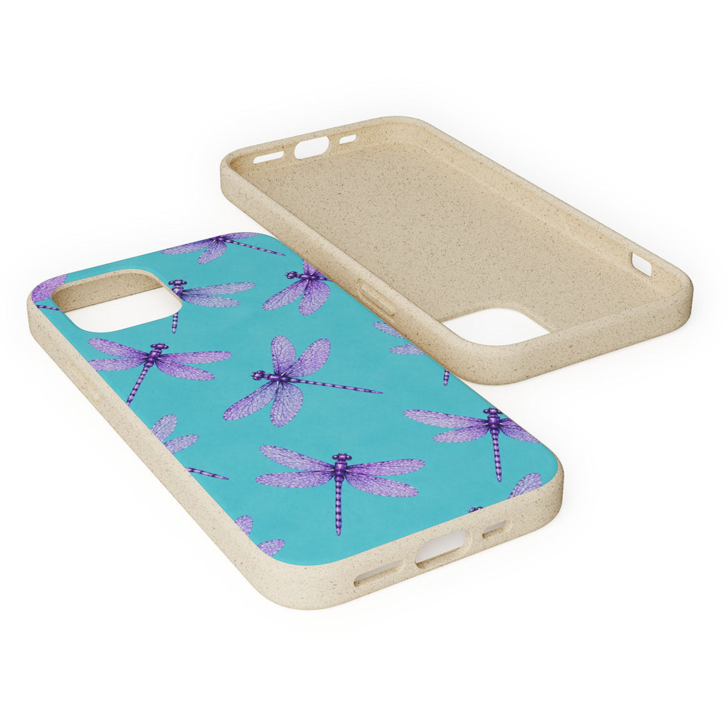 Turquoise Dragonfly Dreams — Eco-Friendly Biodegradable Phone Case