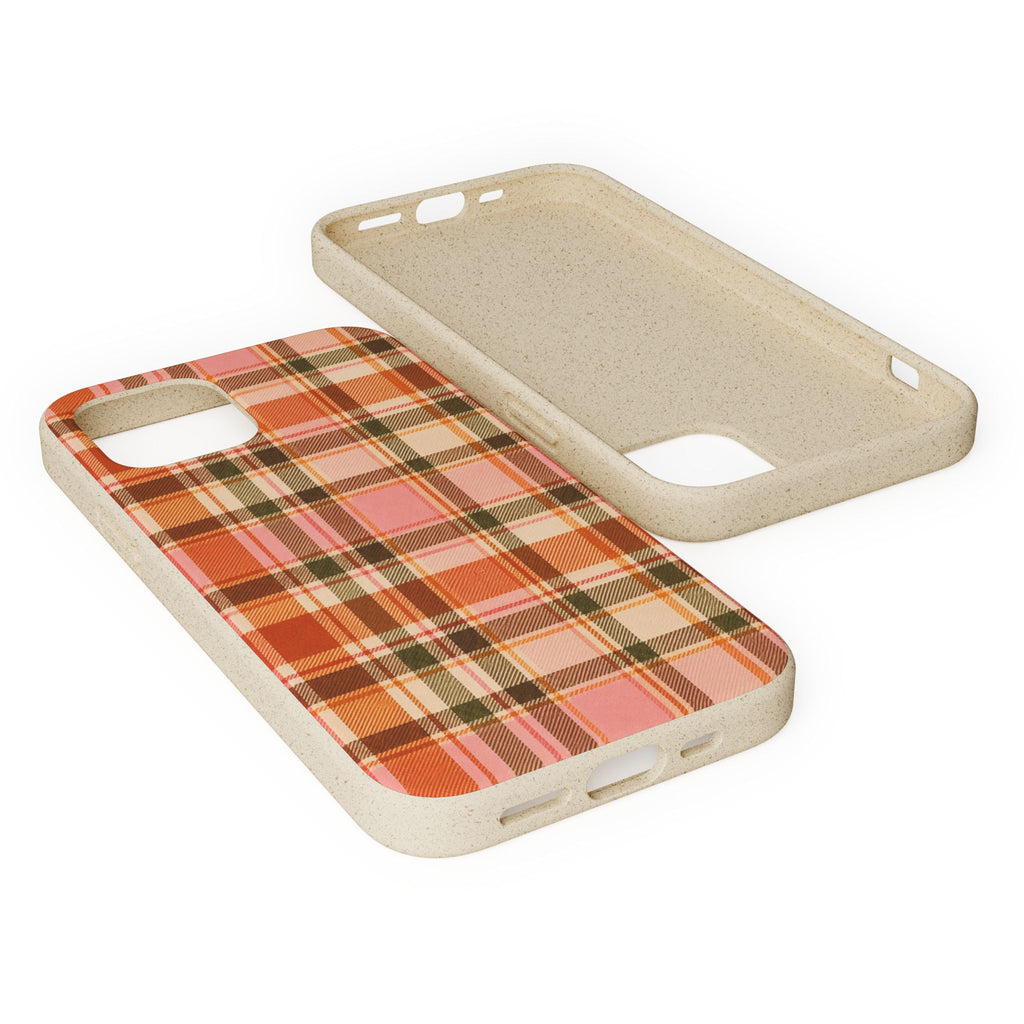 Hello Fall Plaid- Eco-Friendly Biodegradable Phone Case