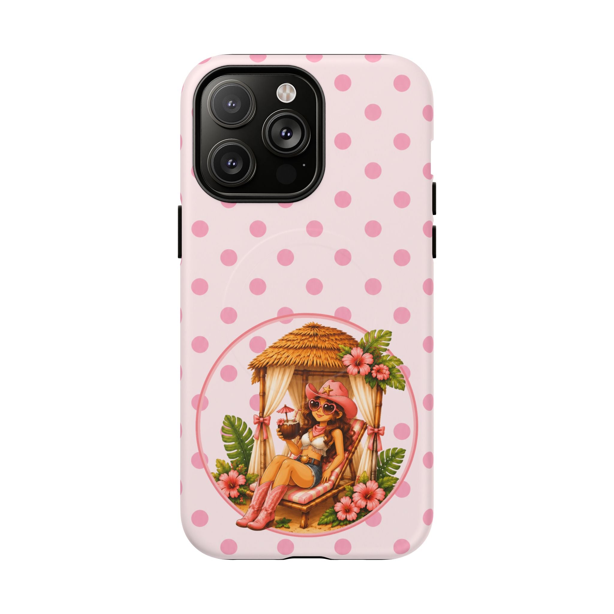 Cabana Cowgirl in Pink-Tough Magnetic Phone Case