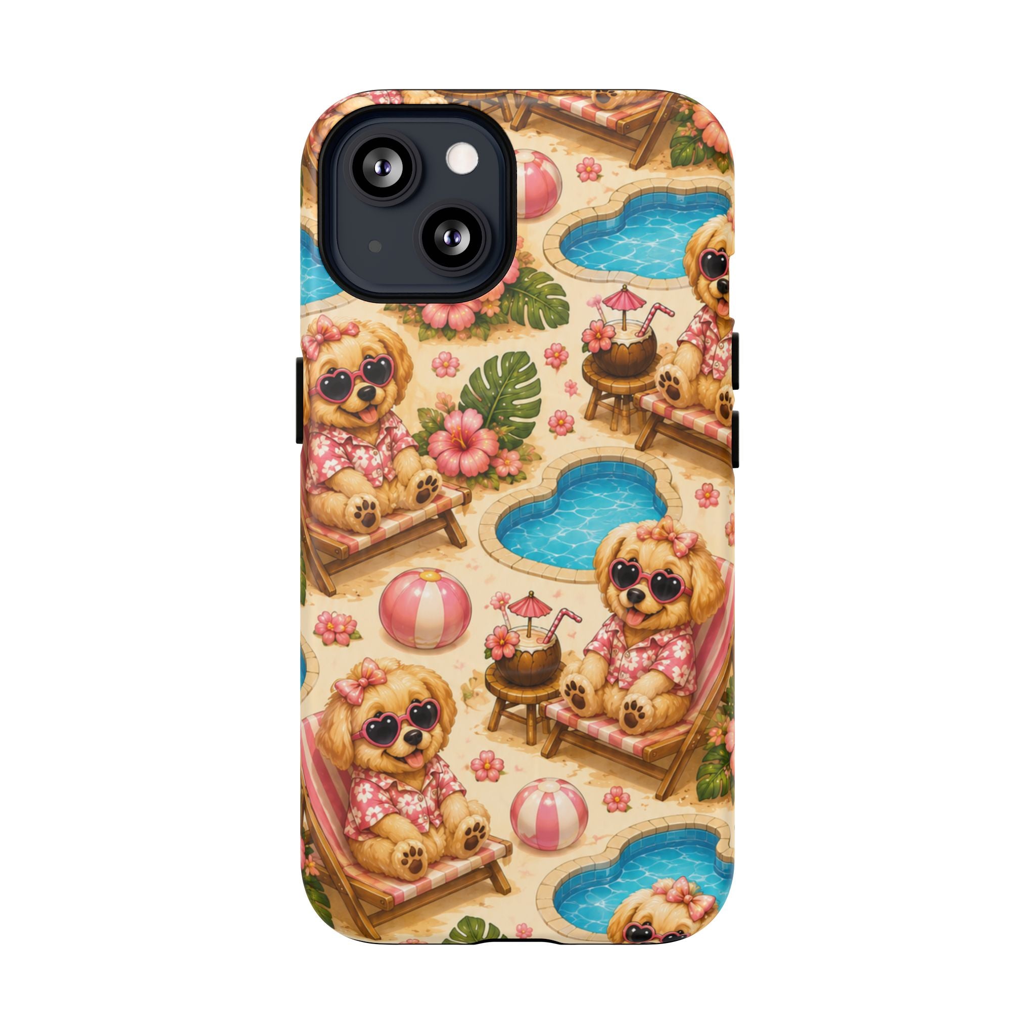 Poolside Puppies-Magnetic Tough Phone Case