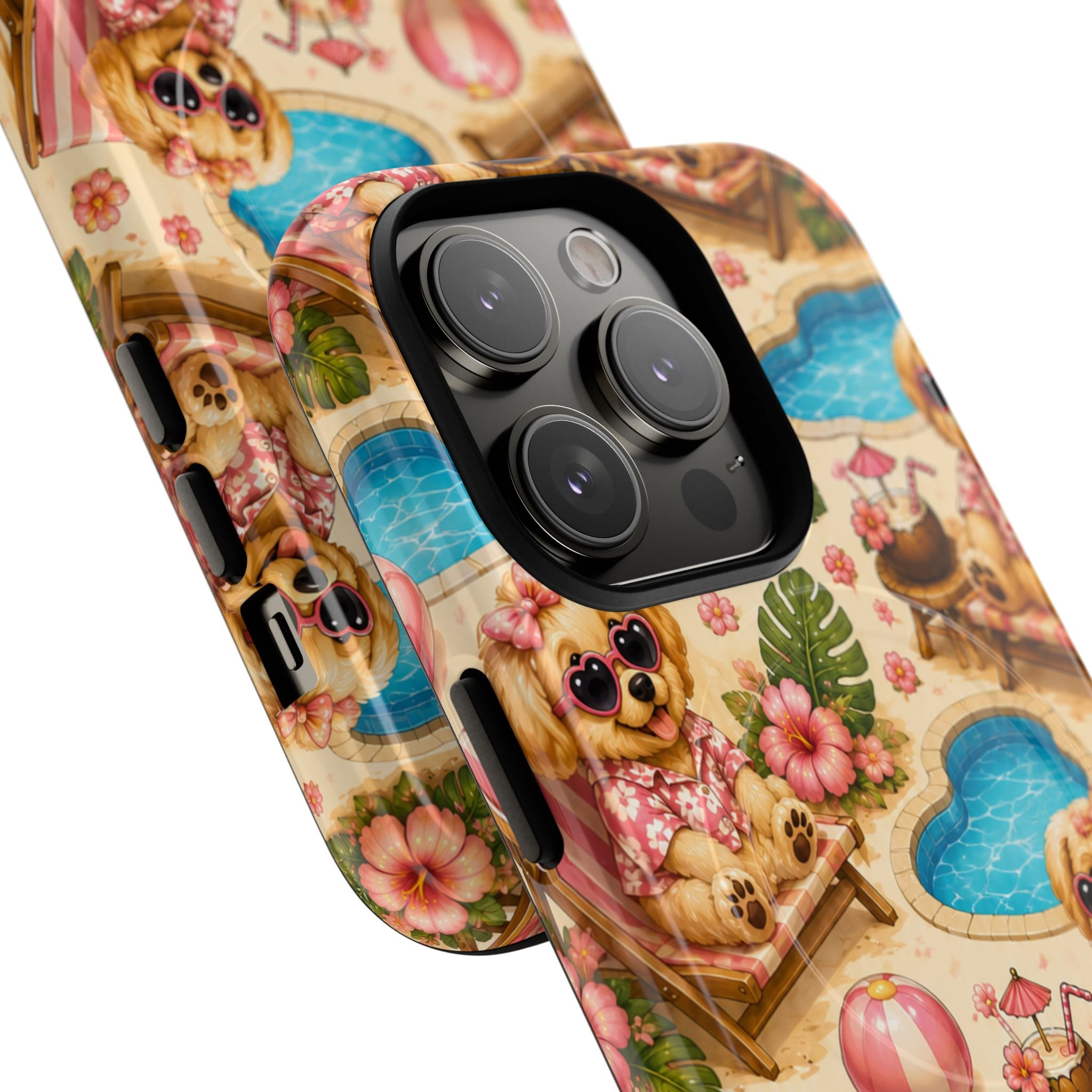 Poolside Puppies-Magnetic Tough Phone Case