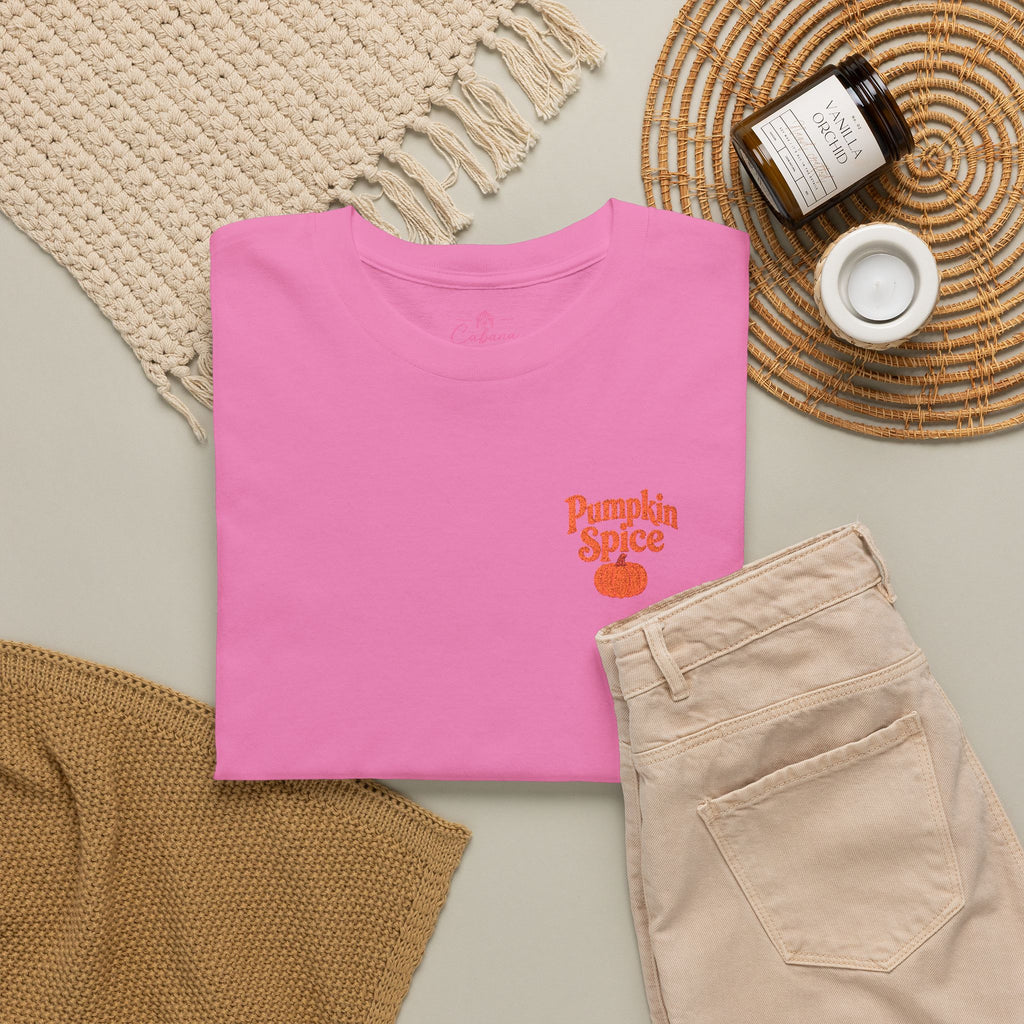 Pumpkin Spice Embroidered T-Shirt