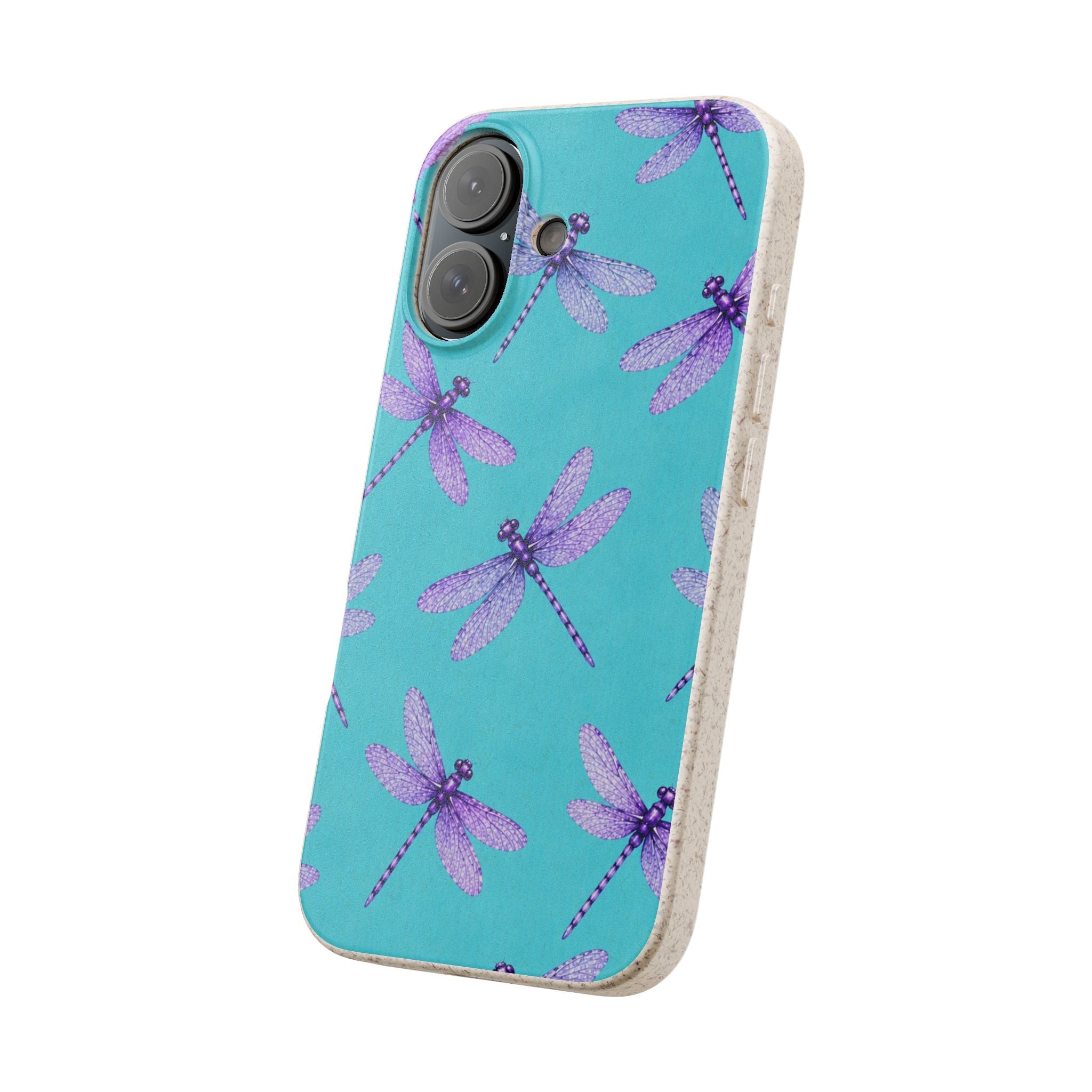 Turquoise Dragonfly Dreams — Eco-Friendly Biodegradable Phone Case