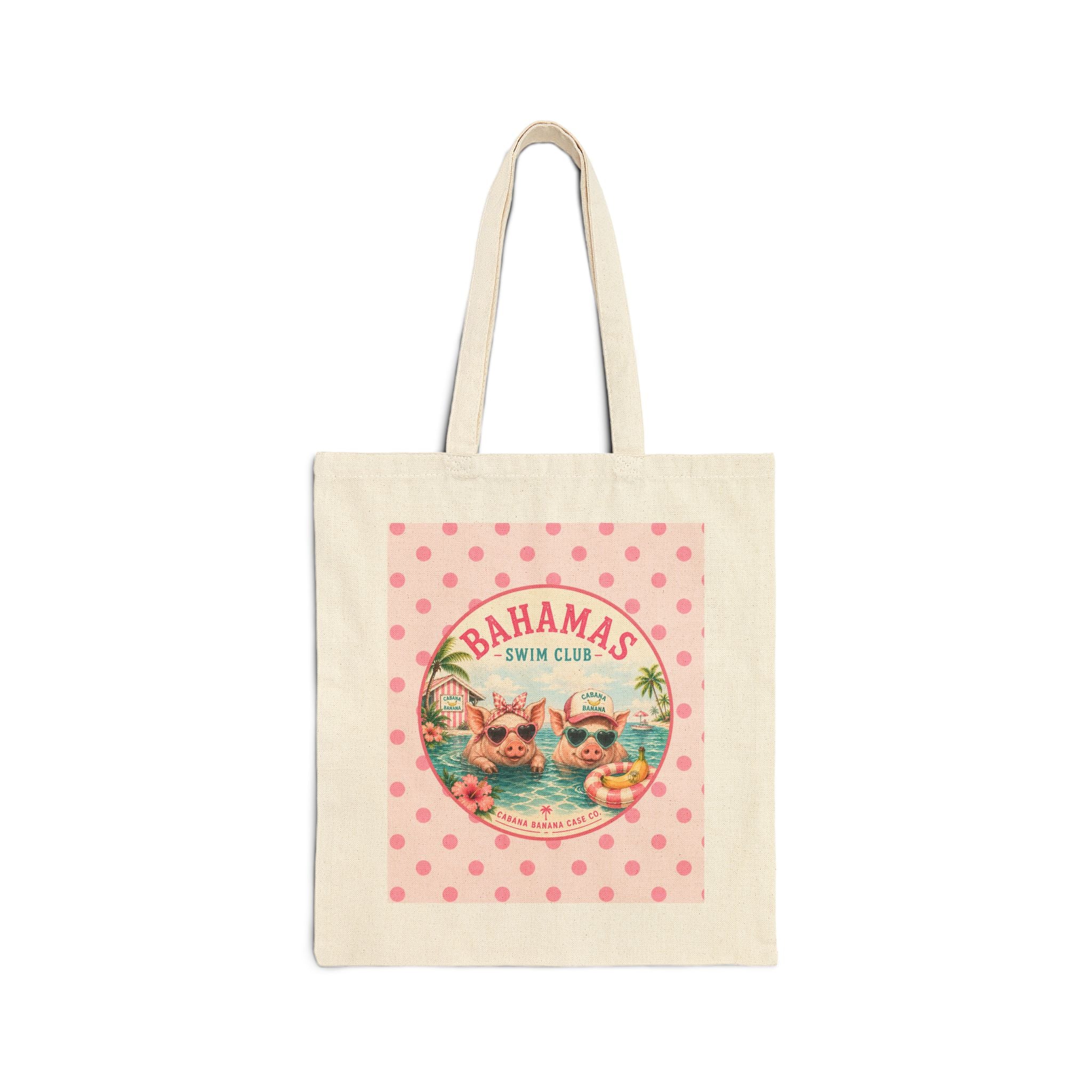 Bahamas Pig Swim Club-Canvas Tote