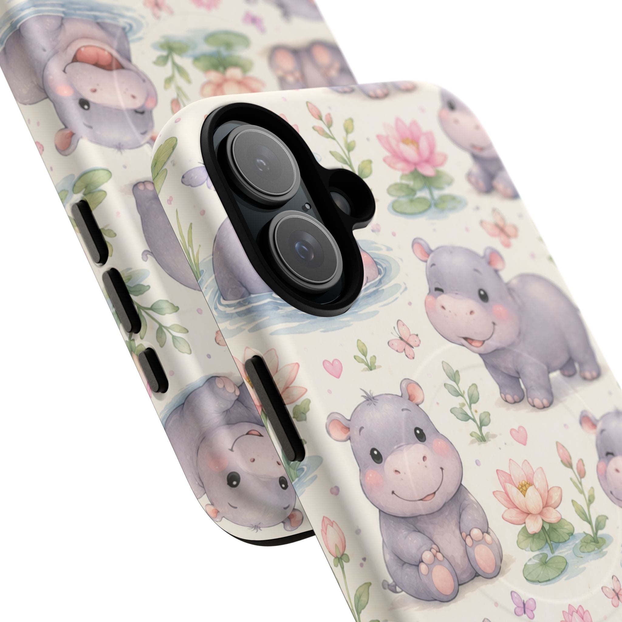Hippo in Paradise- Tough Magnetic Phone Case