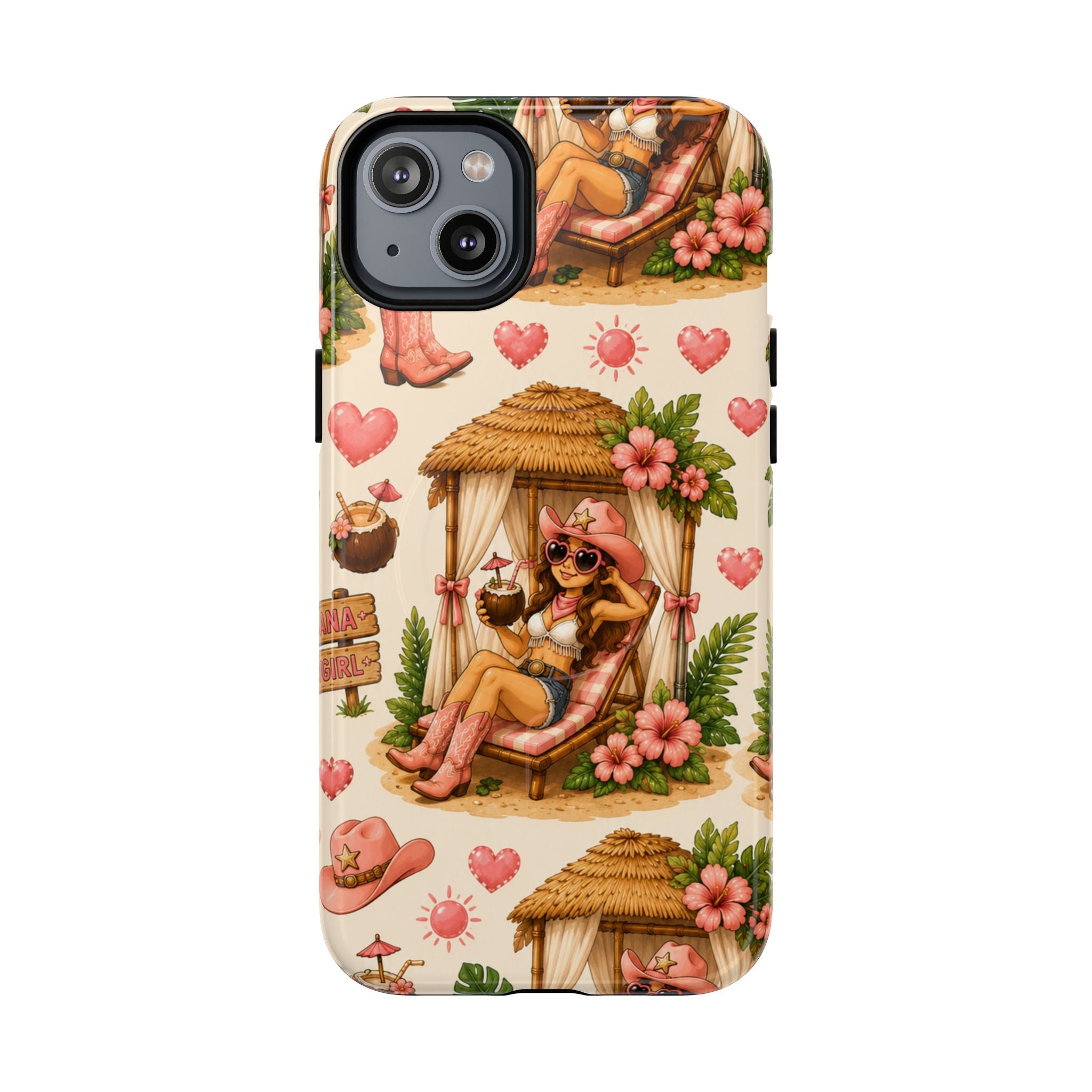 Cabana Cowgirl- Tough Magnetic Phone Case