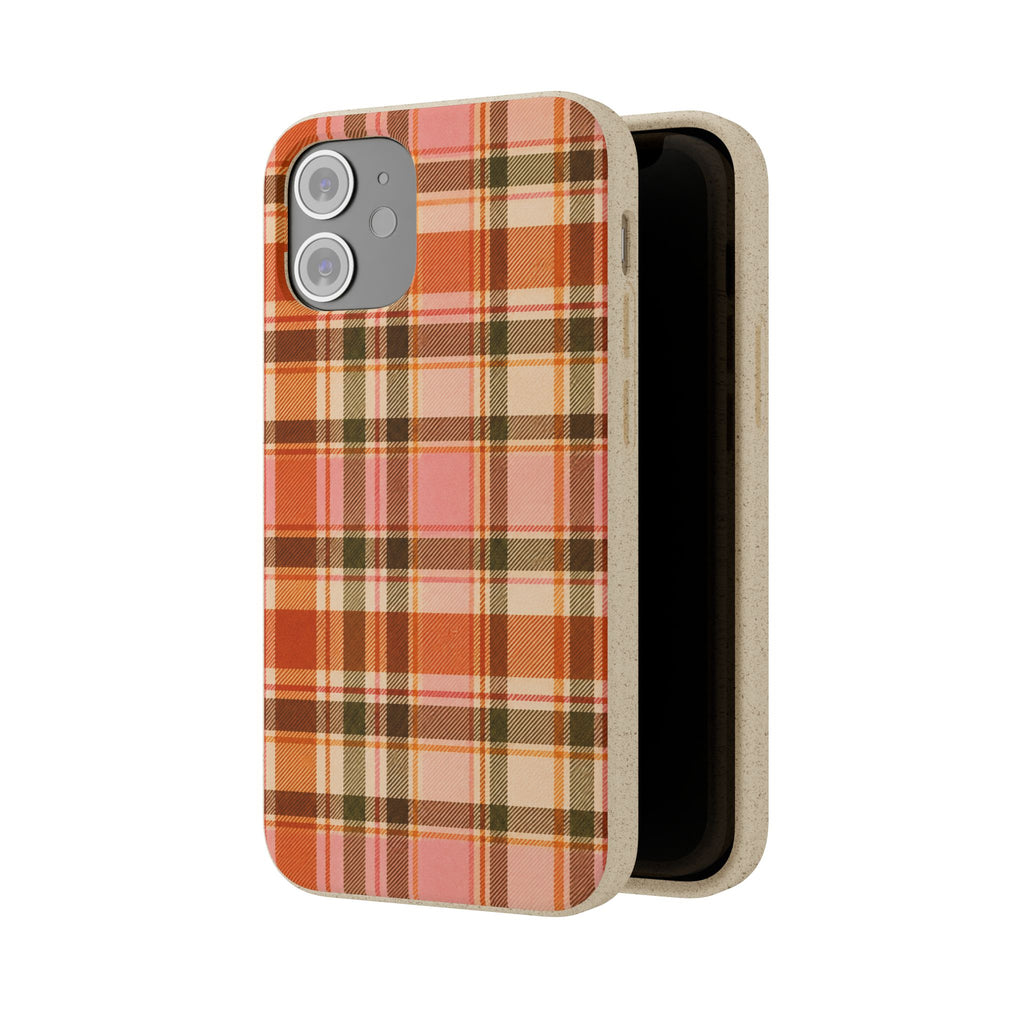 Hello Fall Plaid- Eco-Friendly Biodegradable Phone Case