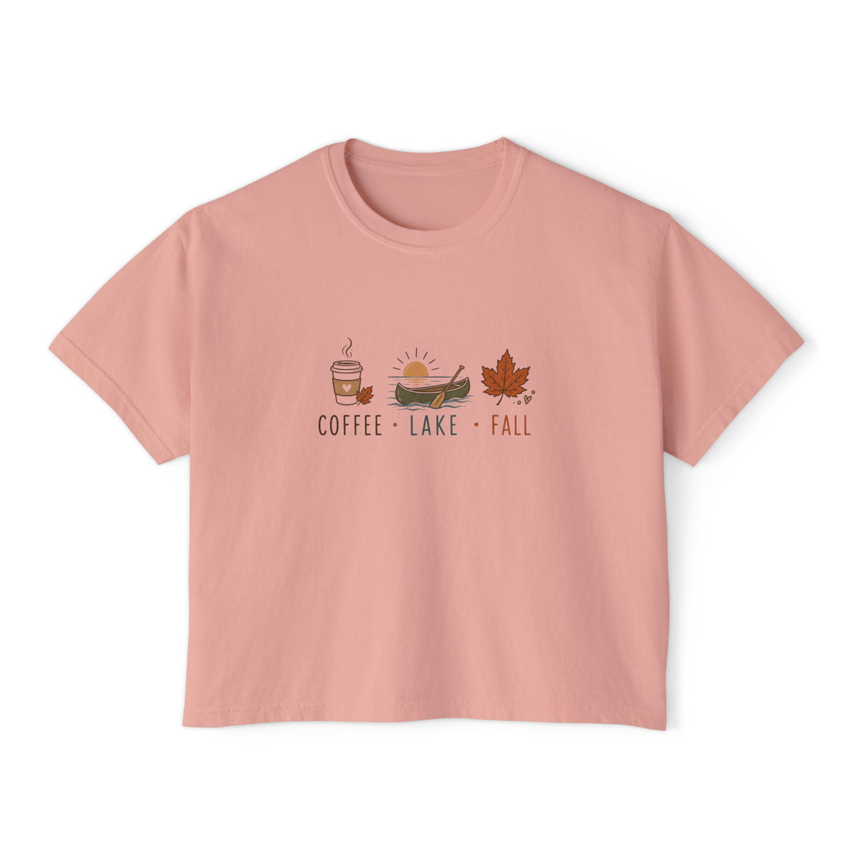 Coffee • Lake • Fall – Boxy Tee