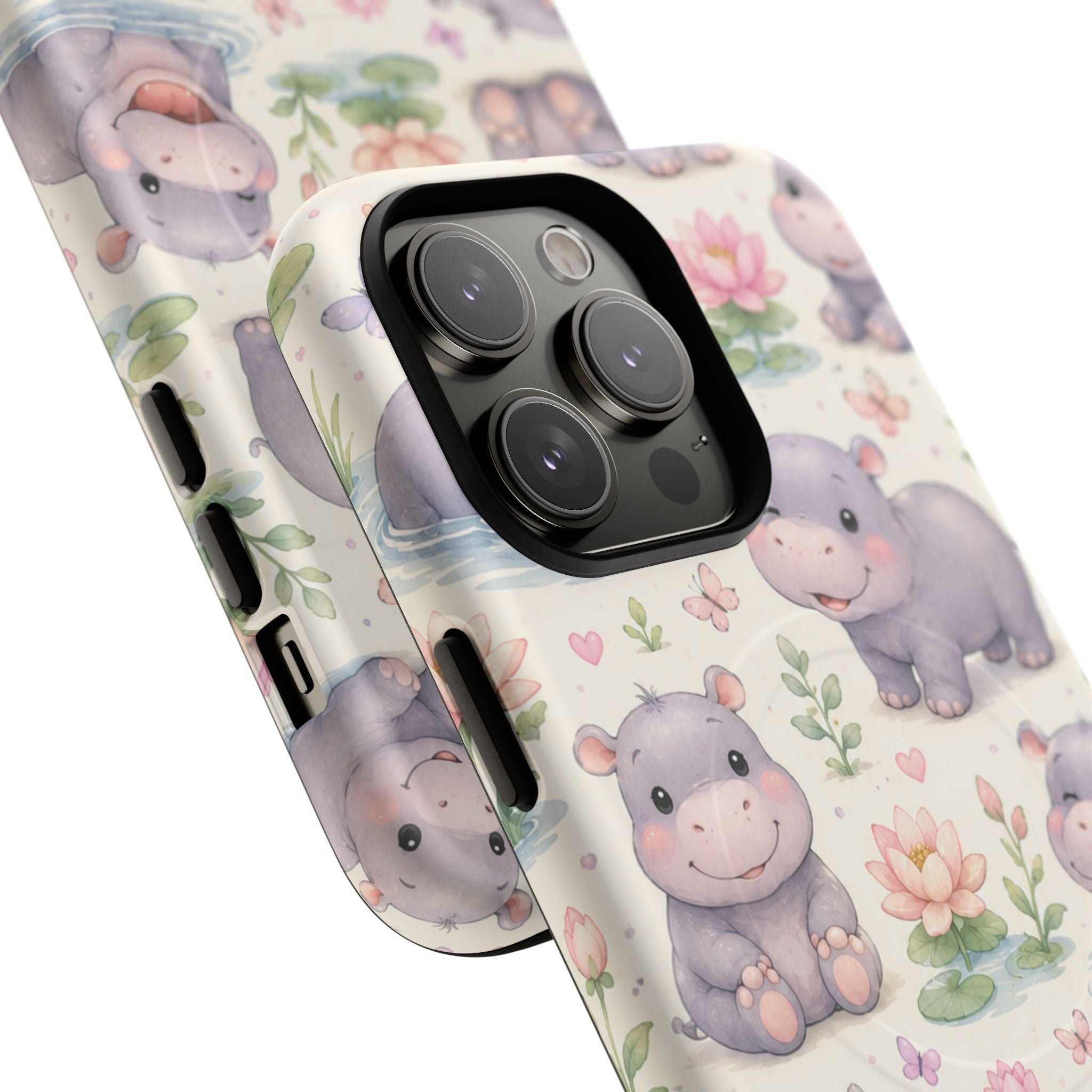 Hippo in Paradise- Tough Magnetic Phone Case