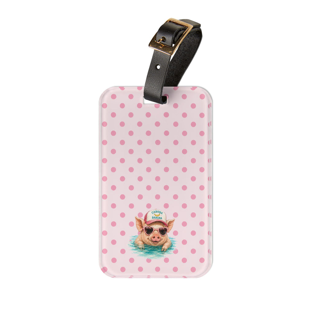 Pink Piggie Confetti-Luggage Tag