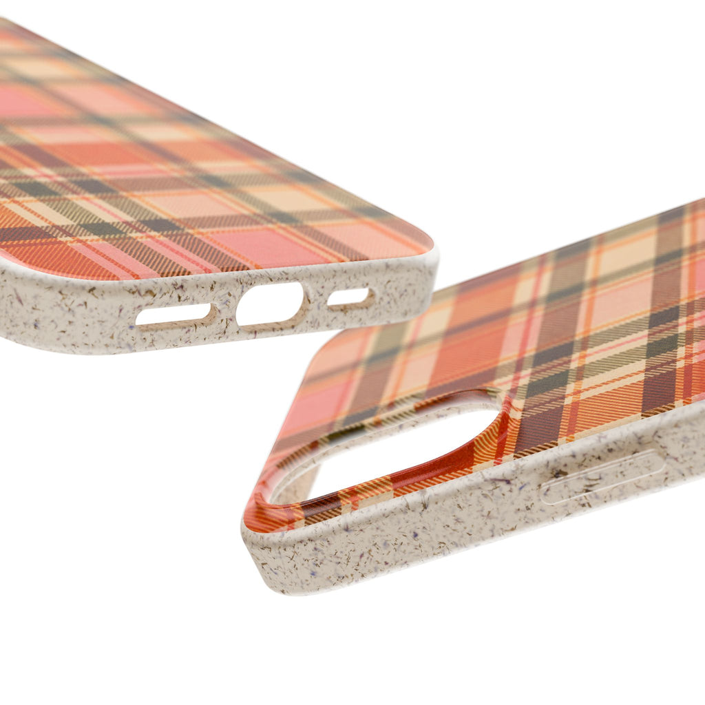 Hello Fall Plaid- Eco-Friendly Biodegradable Phone Case
