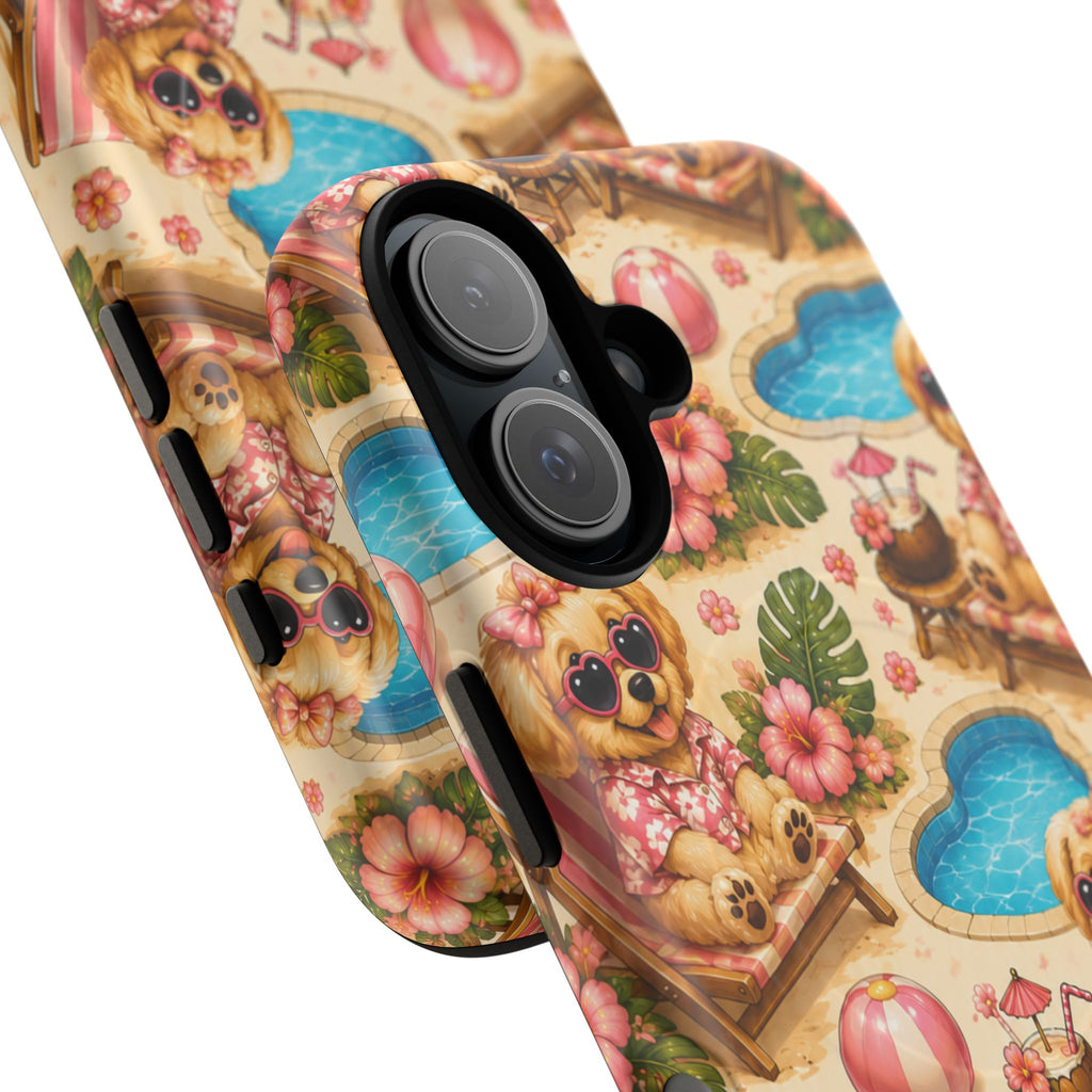 Poolside Puppies-Magnetic Tough Phone Case