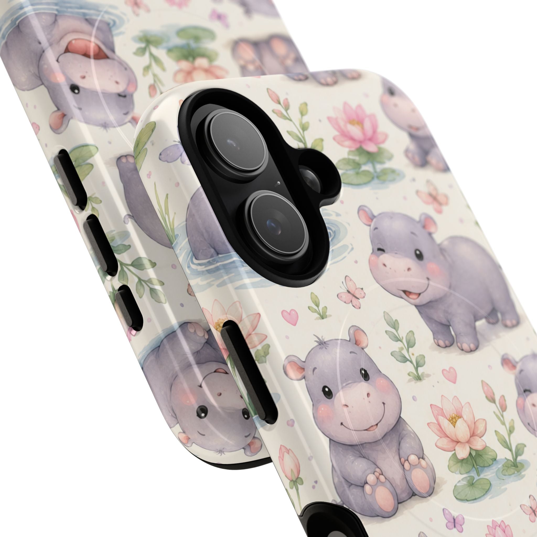 Hippo in Paradise- Tough Magnetic Phone Case